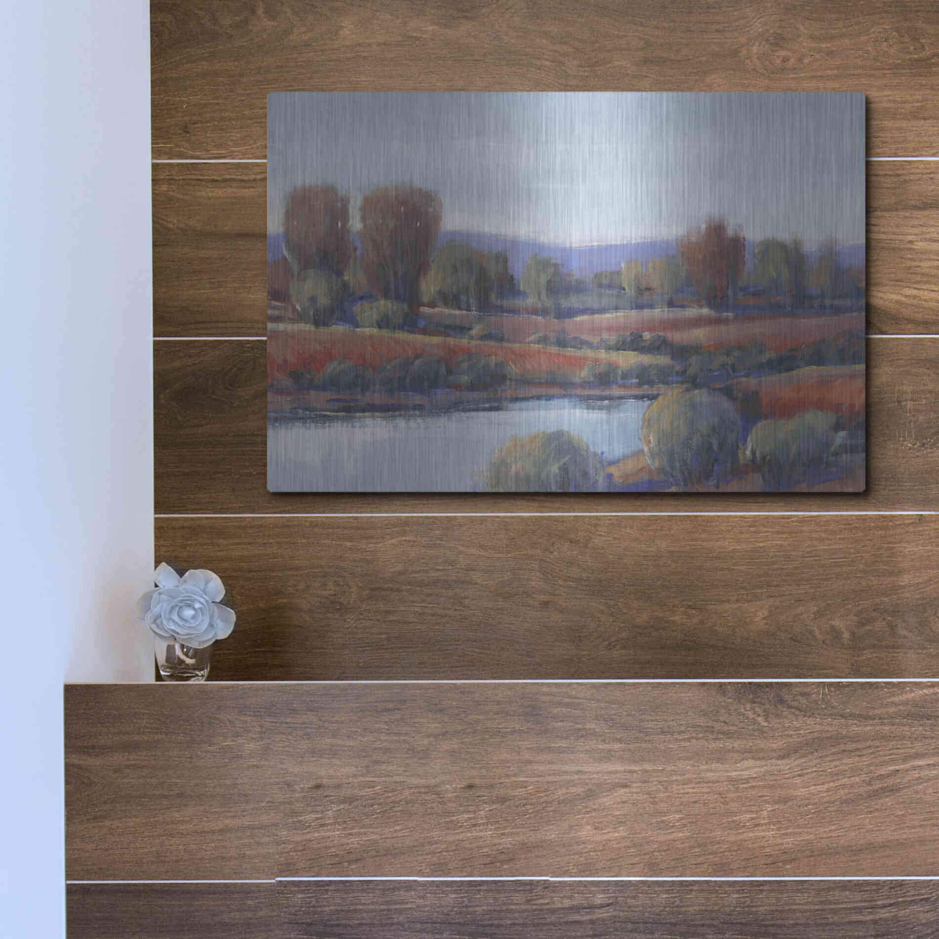 Luxe Metal Art 'Hidden Creek I' by Tim O'Toole, Metal Wall Art,16x12