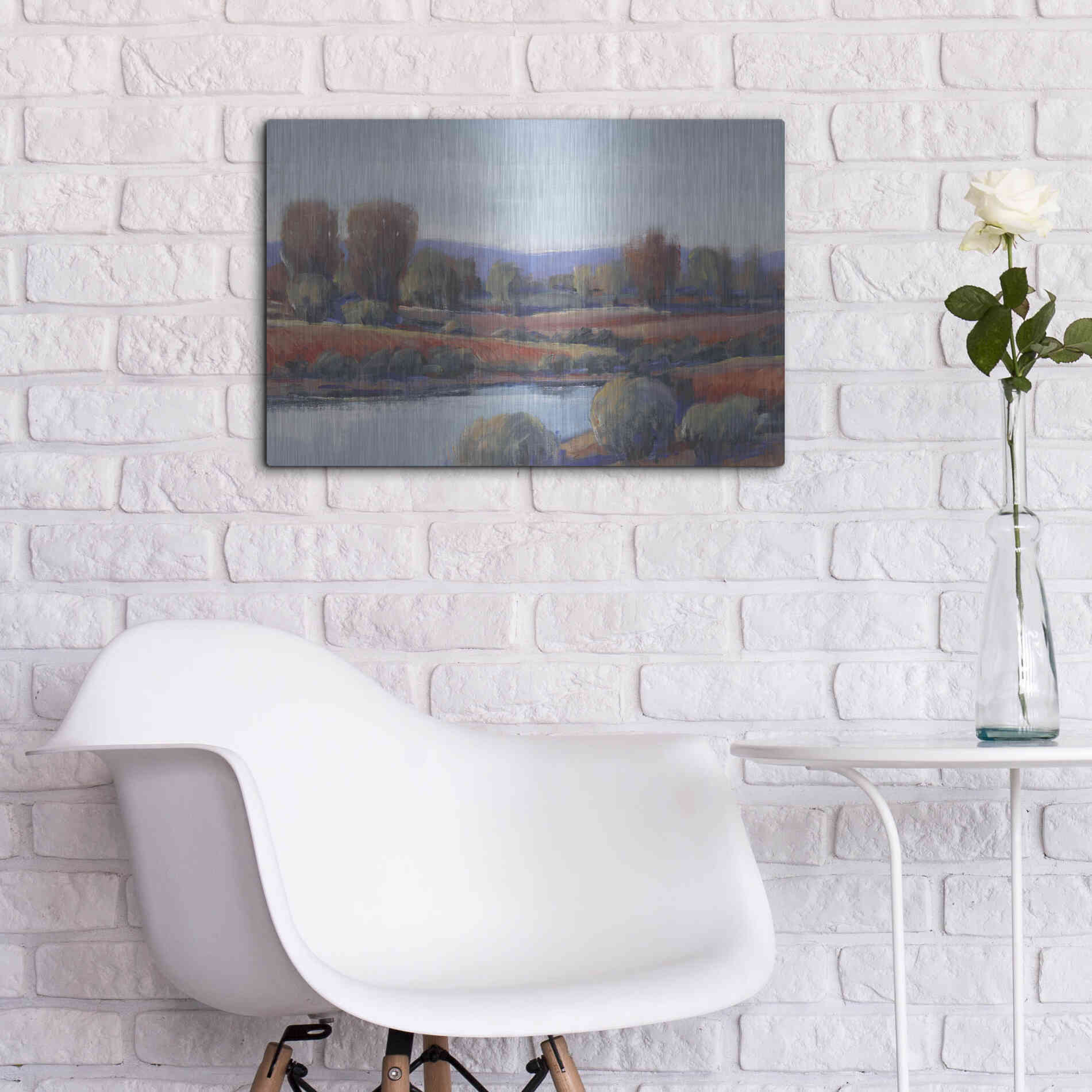 Luxe Metal Art 'Hidden Creek I' by Tim O'Toole, Metal Wall Art,24x16