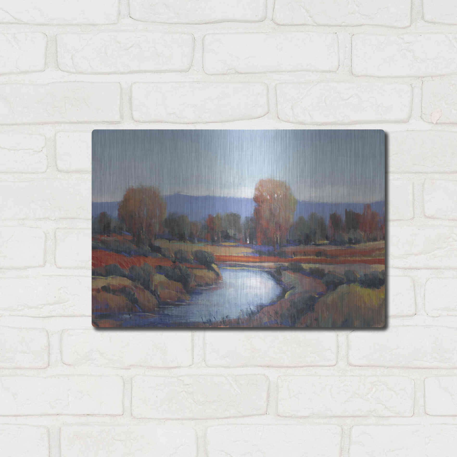 Luxe Metal Art 'Hidden Creek II' by Tim O'Toole, Metal Wall Art,16x12