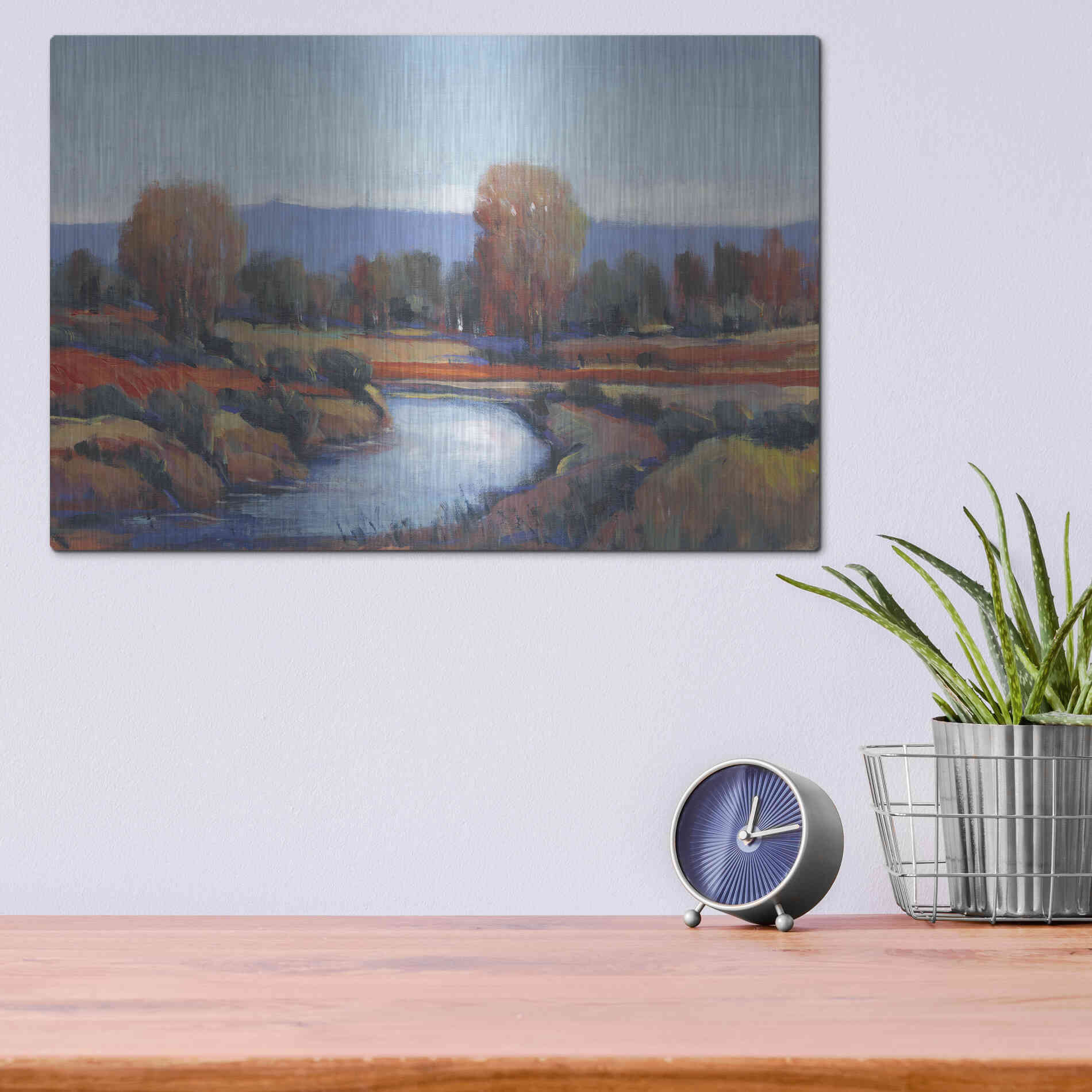 Luxe Metal Art 'Hidden Creek II' by Tim O'Toole, Metal Wall Art,16x12