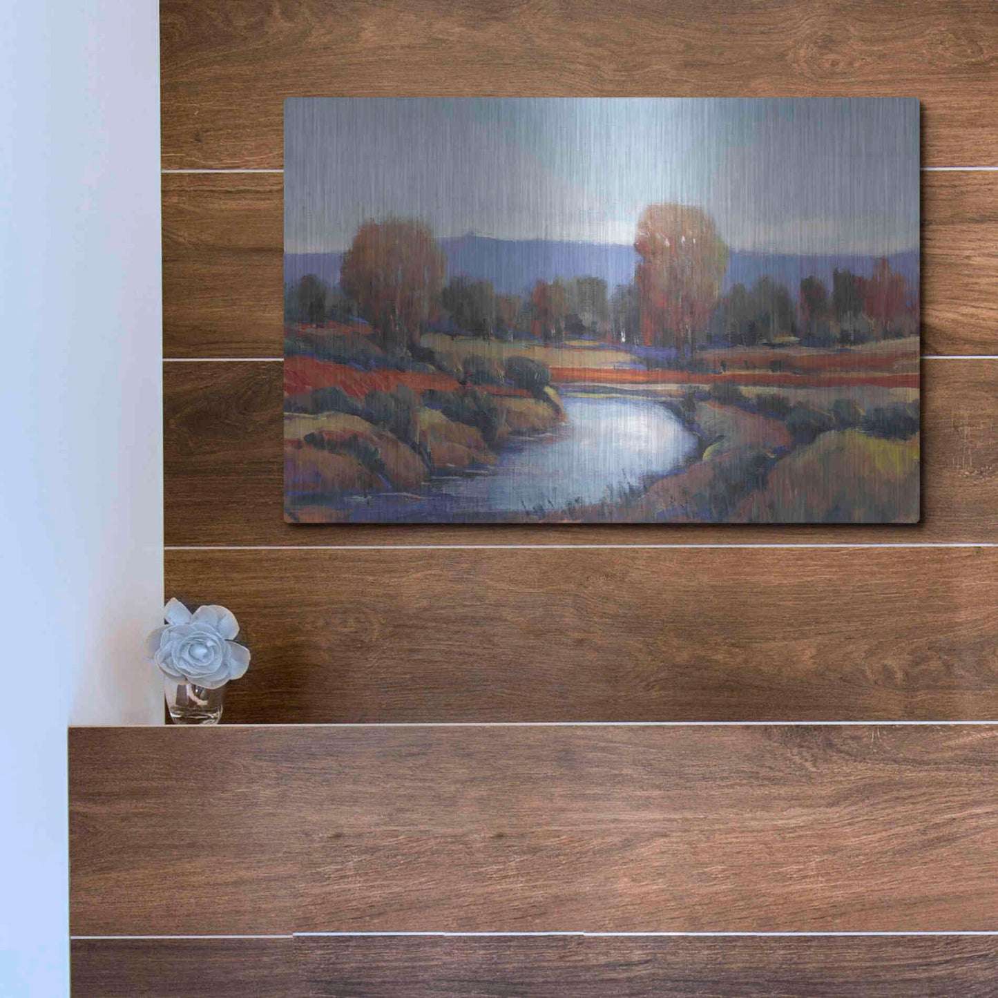 Luxe Metal Art 'Hidden Creek II' by Tim O'Toole, Metal Wall Art,16x12