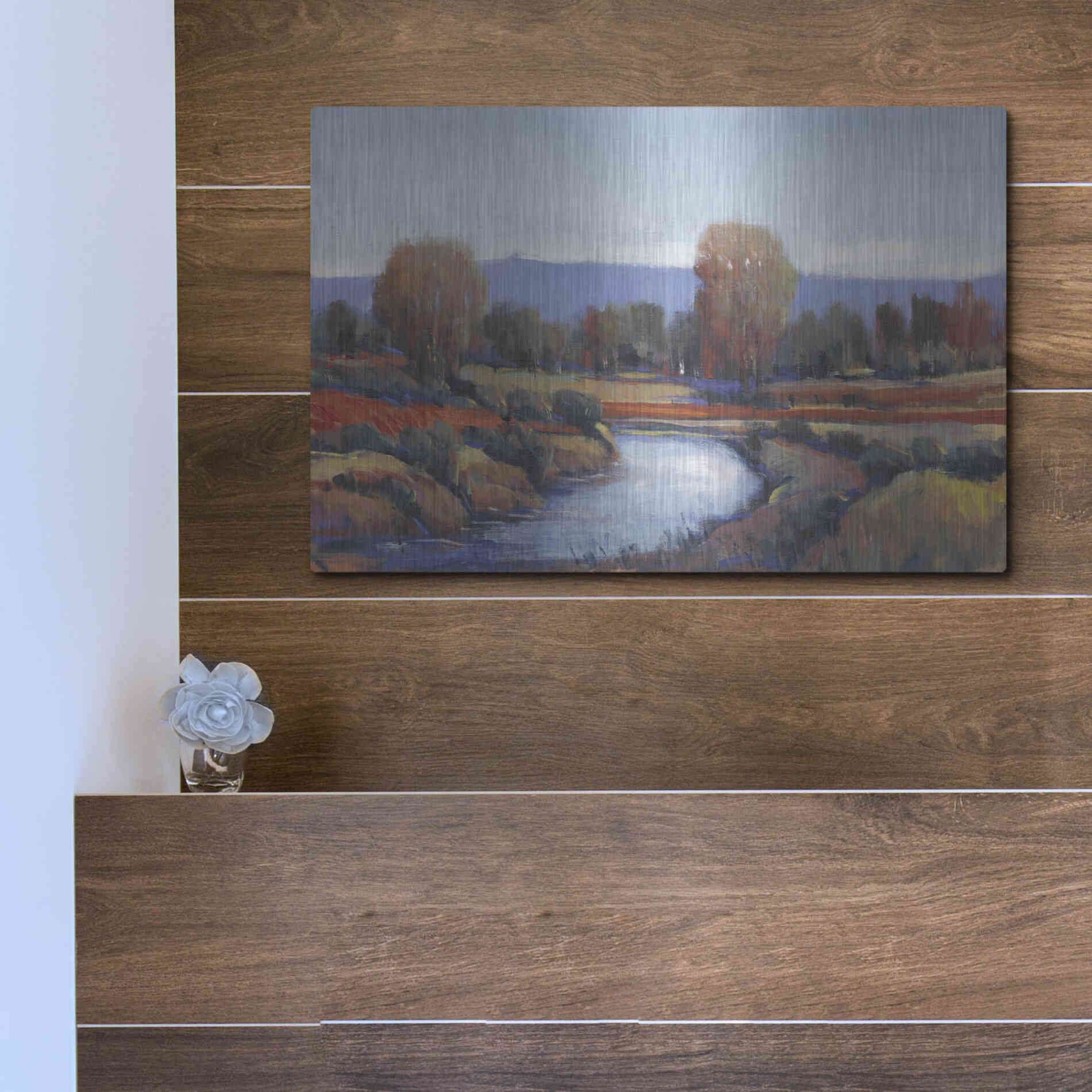 Luxe Metal Art 'Hidden Creek II' by Tim O'Toole, Metal Wall Art,16x12