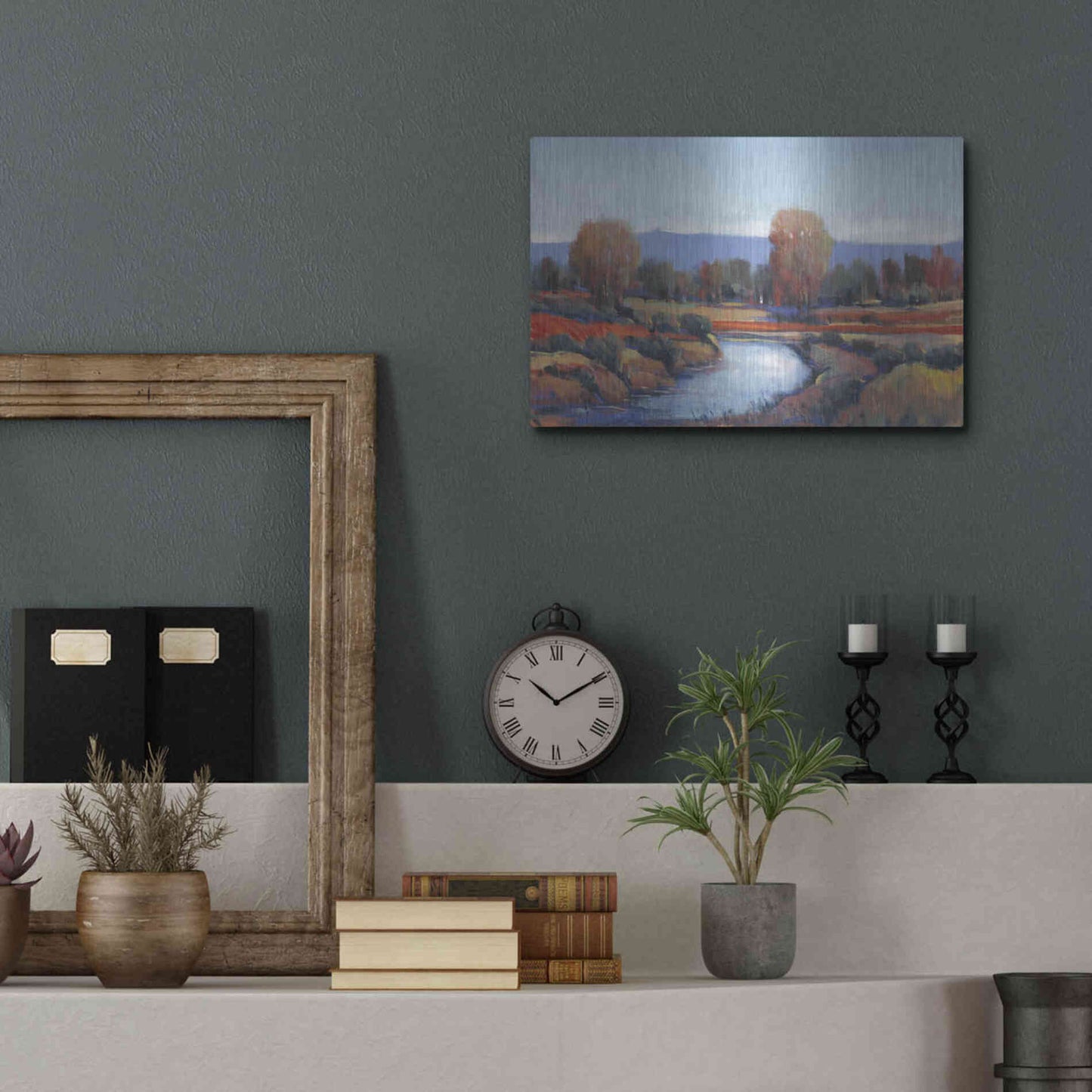 Luxe Metal Art 'Hidden Creek II' by Tim O'Toole, Metal Wall Art,16x12