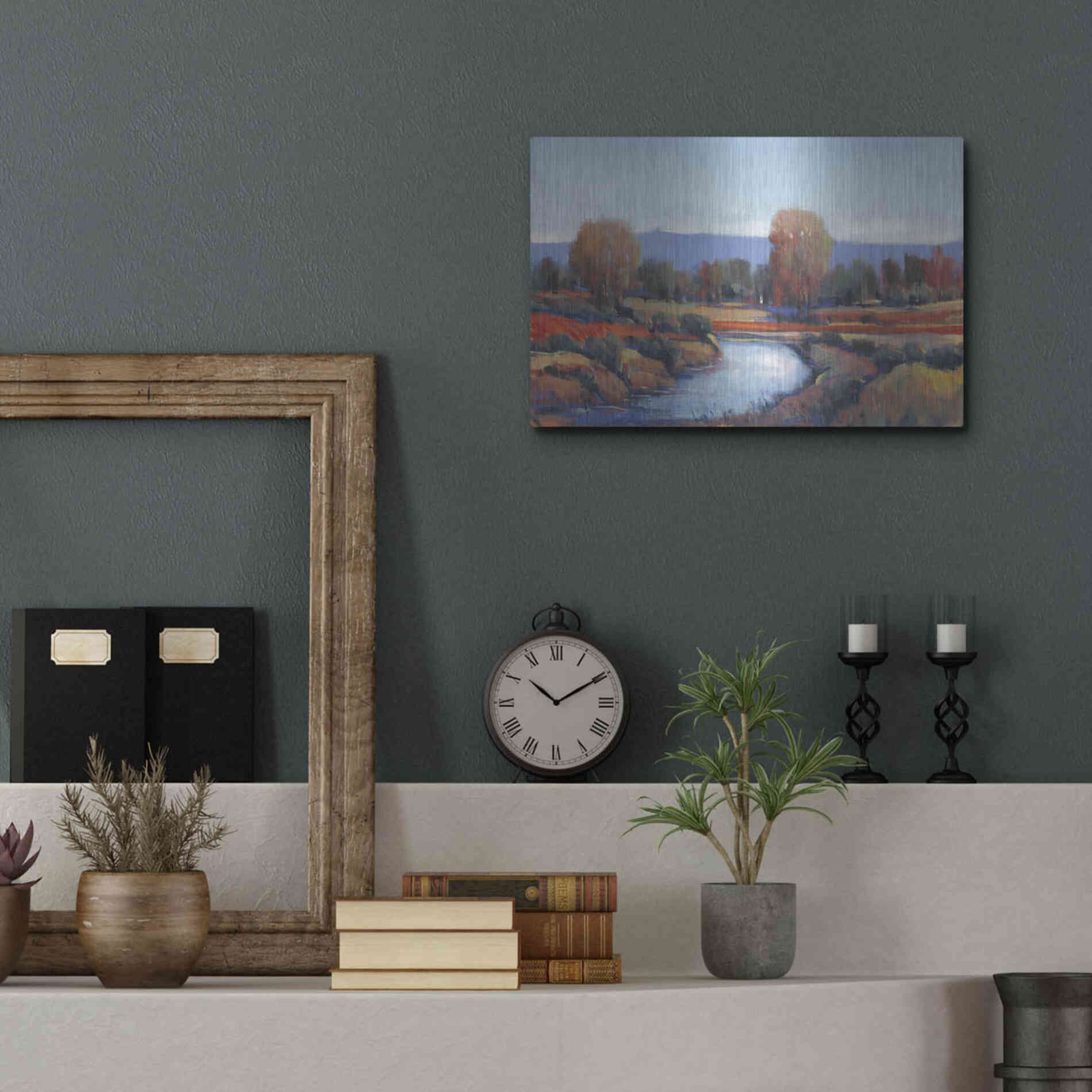 Luxe Metal Art 'Hidden Creek II' by Tim O'Toole, Metal Wall Art,16x12