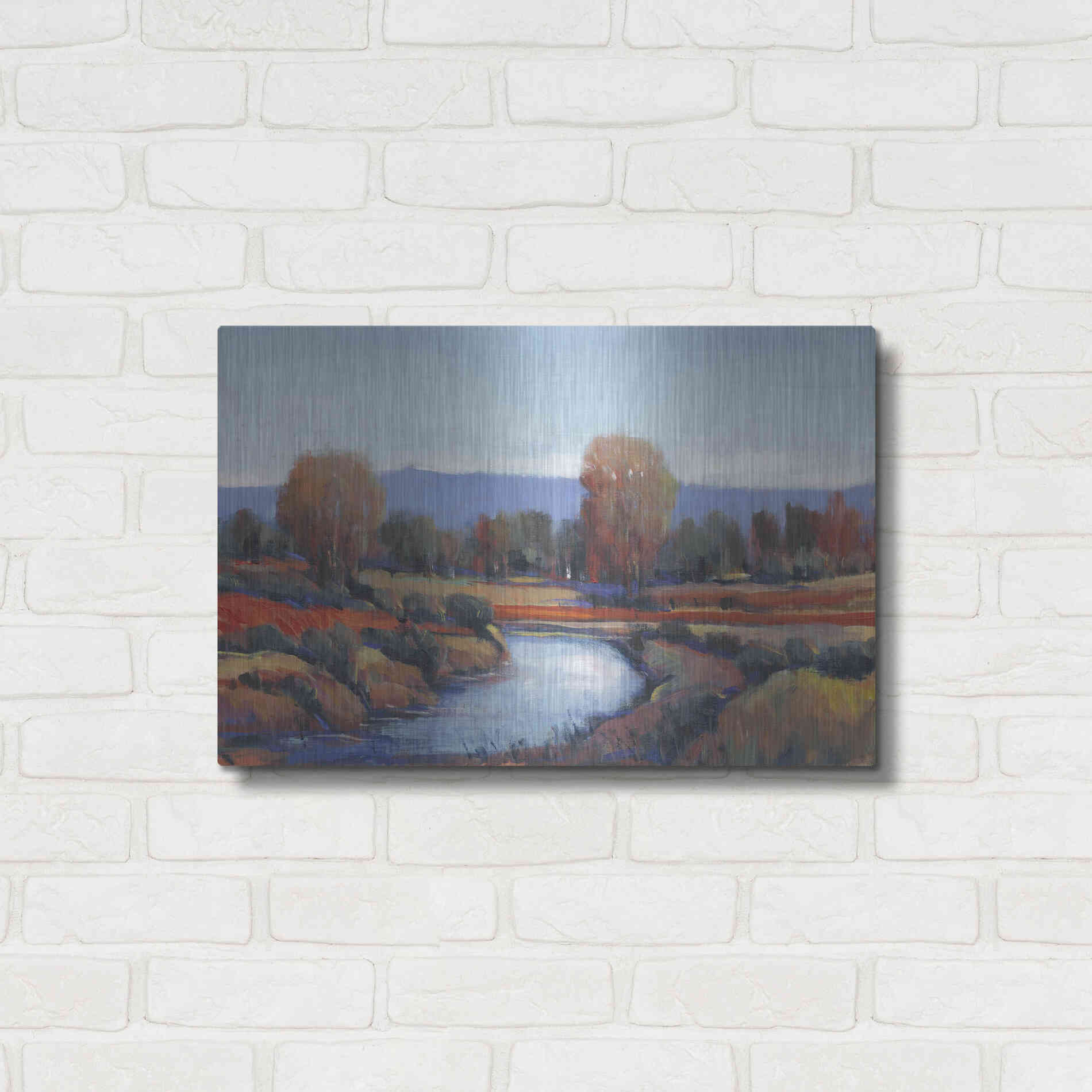 Luxe Metal Art 'Hidden Creek II' by Tim O'Toole, Metal Wall Art,24x16