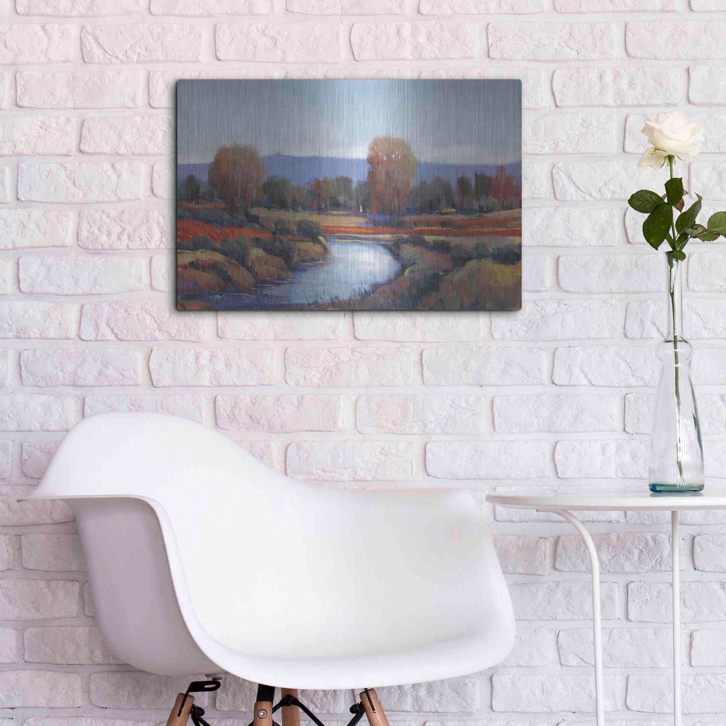 Luxe Metal Art 'Hidden Creek II' by Tim O'Toole, Metal Wall Art,24x16