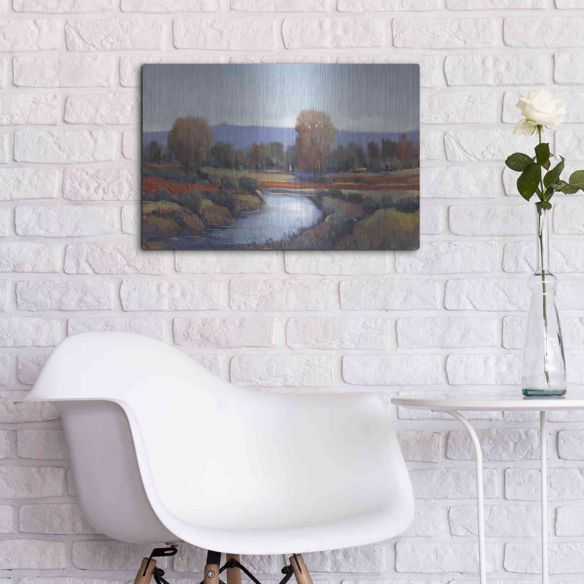 Luxe Metal Art 'Hidden Creek II' by Tim O'Toole, Metal Wall Art,24x16