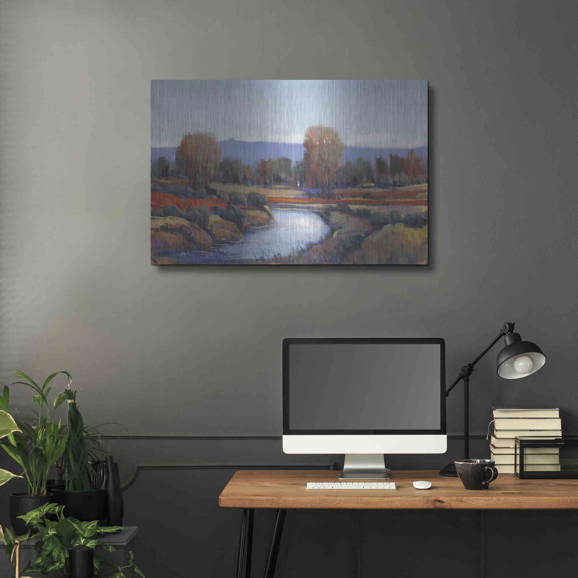 Luxe Metal Art 'Hidden Creek II' by Tim O'Toole, Metal Wall Art,36x24