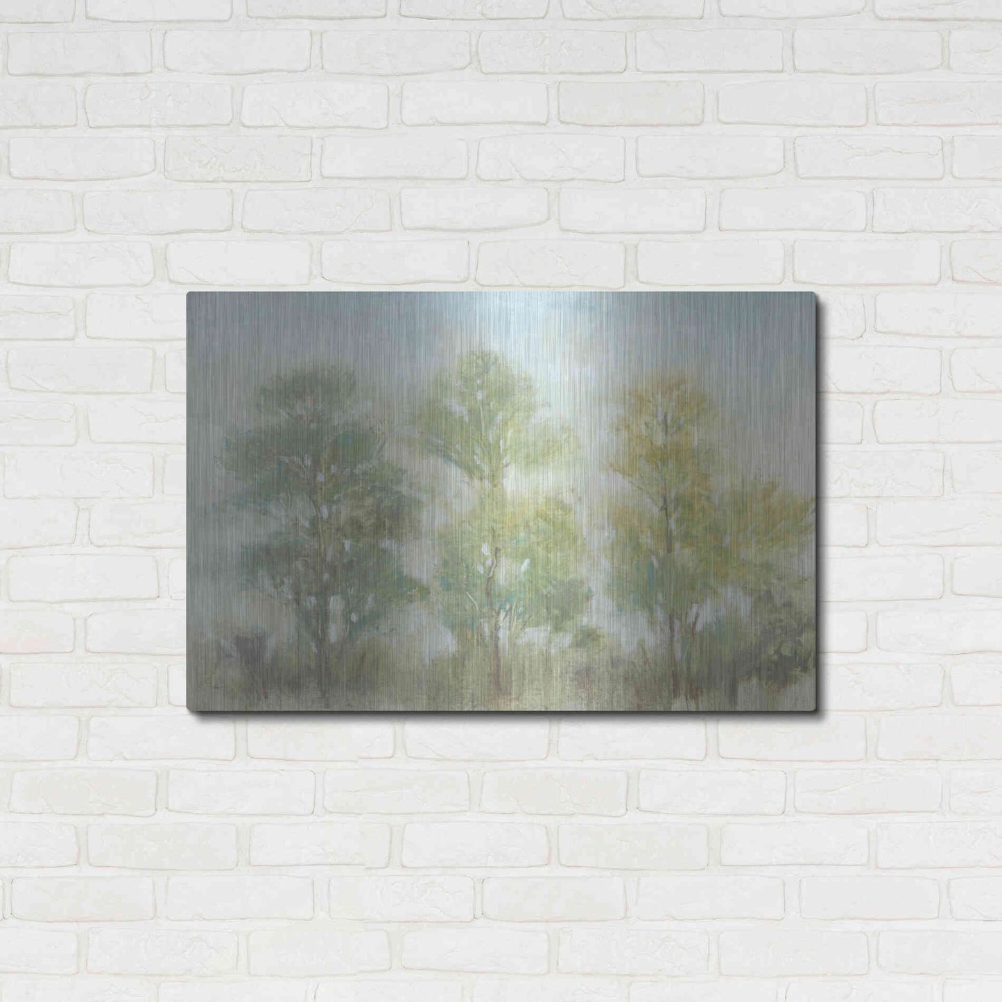 Luxe Metal Art 'Muted Trees II' by Tim O'Toole, Metal Wall Art,36x24