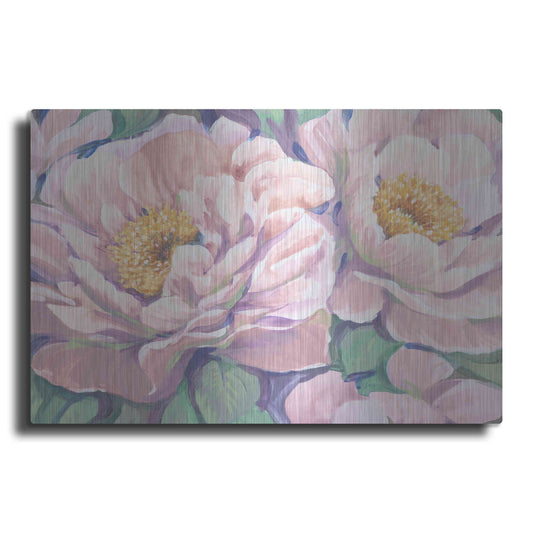 Luxe Metal Art 'Peonies in Bloom II' by Tim O'Toole, Metal Wall Art