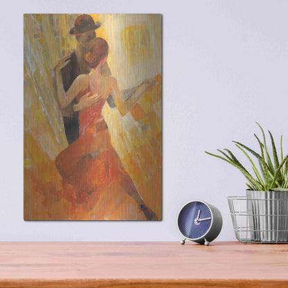 Luxe Metal Art 'Tango' by Albena Hristova, Metal Wall Art,12x16