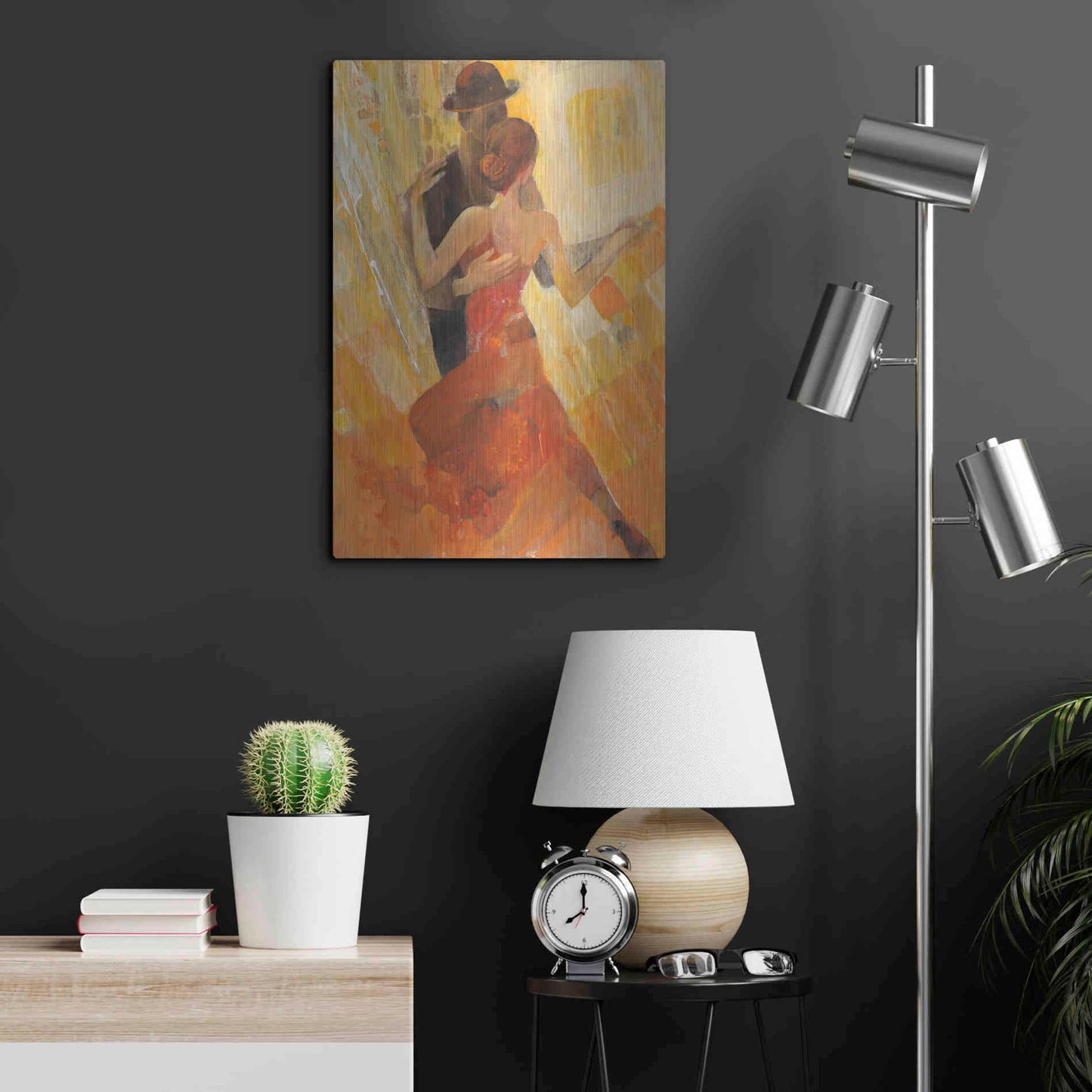 Luxe Metal Art 'Tango' by Albena Hristova, Metal Wall Art,16x24