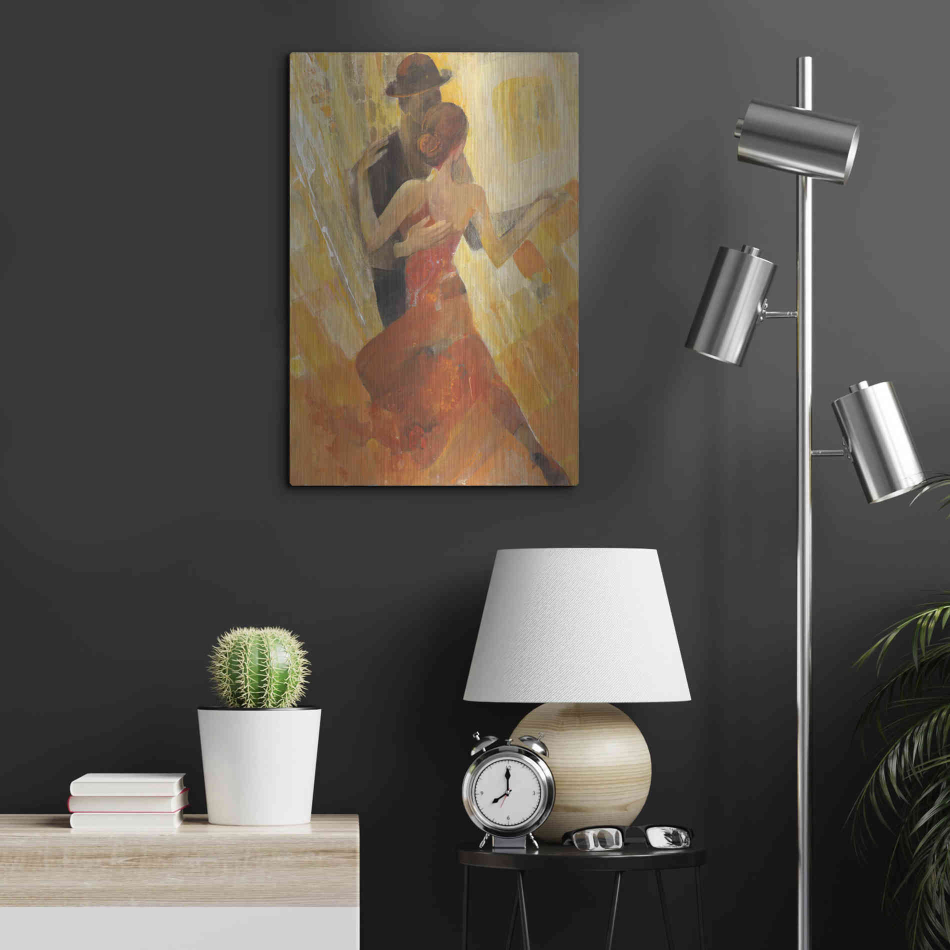 Luxe Metal Art 'Tango' by Albena Hristova, Metal Wall Art,16x24