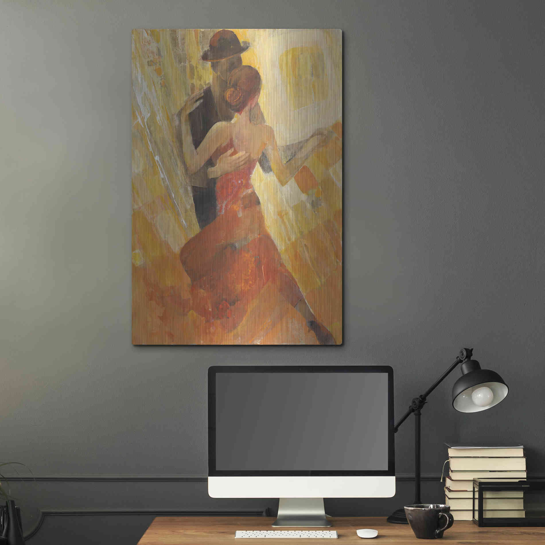 Luxe Metal Art 'Tango' by Albena Hristova, Metal Wall Art,24x36