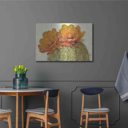 Luxe Metal Art 'Cactus Blossoms II' by Tim O'Toole, Metal Wall Art,36x24