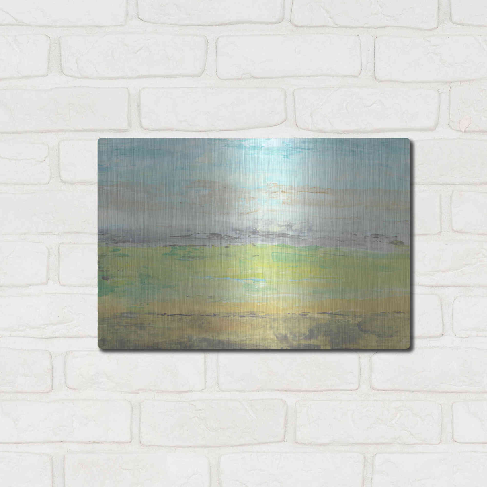 Luxe Metal Art 'Distant Front Range I' by Tim O'Toole, Metal Wall Art,16x12