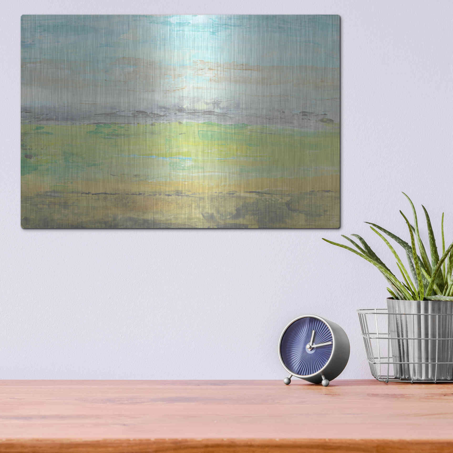 Luxe Metal Art 'Distant Front Range I' by Tim O'Toole, Metal Wall Art,16x12