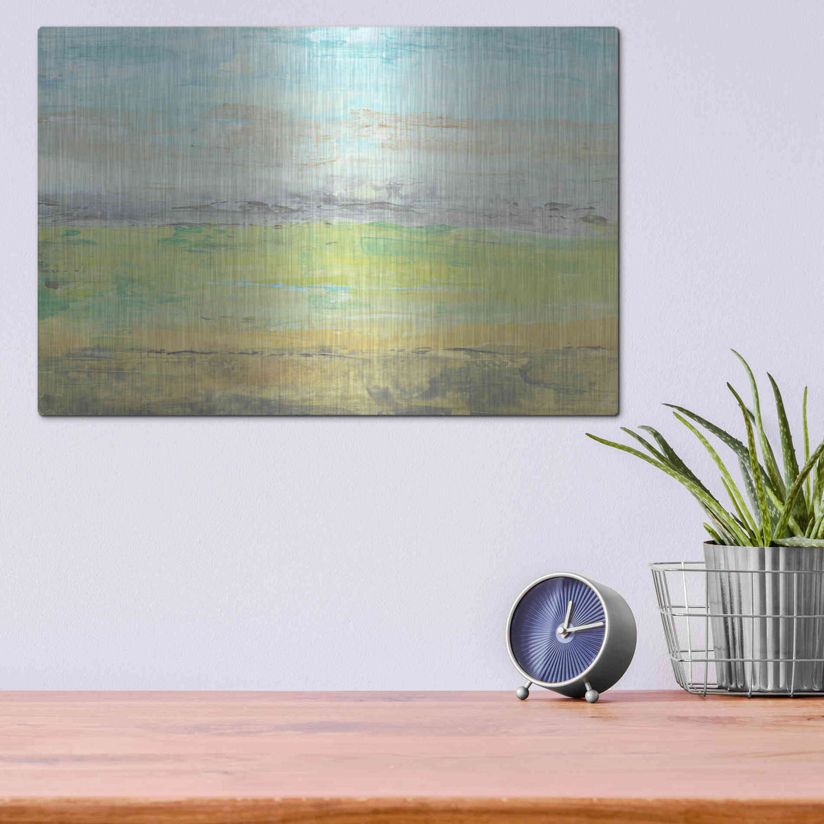 Luxe Metal Art 'Distant Front Range I' by Tim O'Toole, Metal Wall Art,16x12