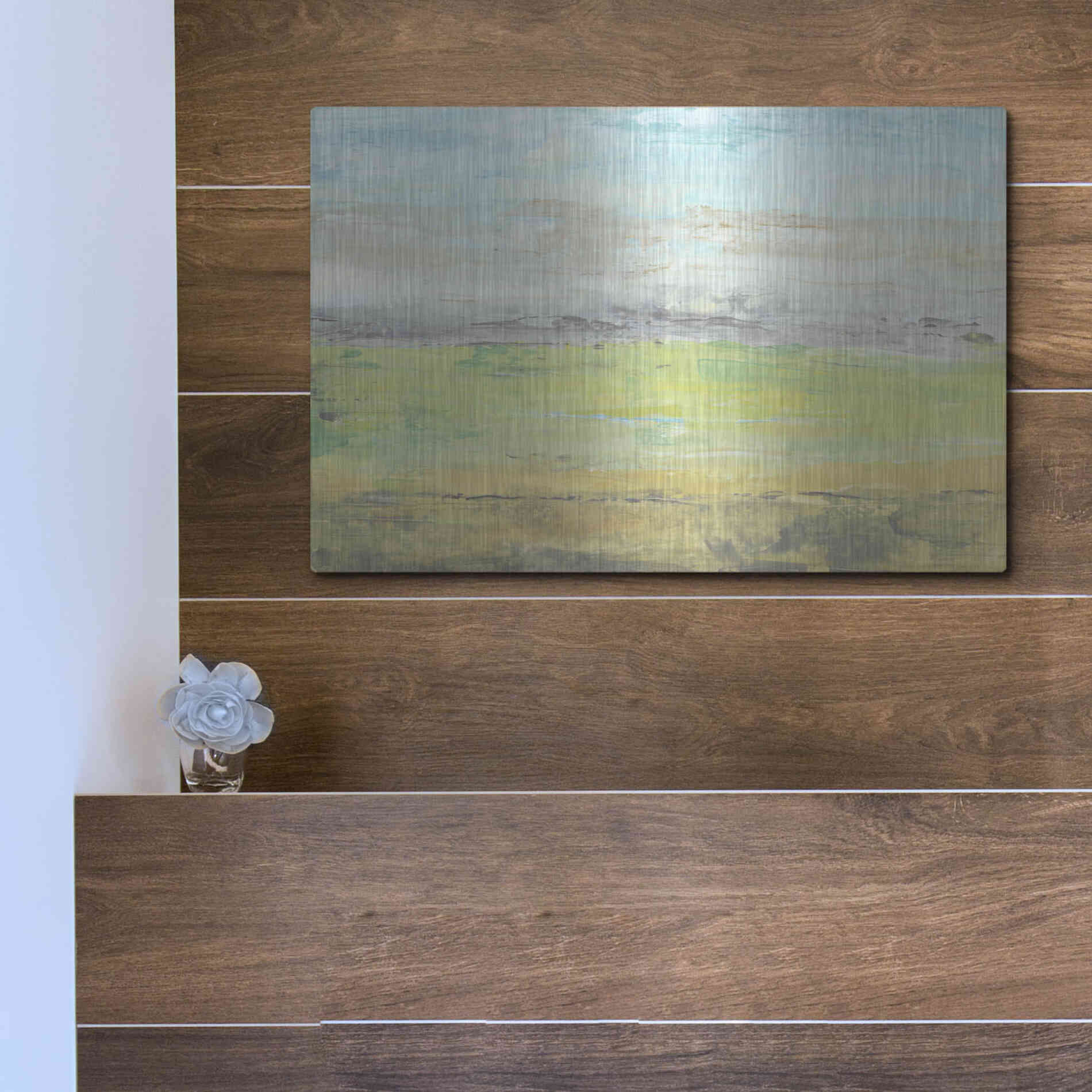 Luxe Metal Art 'Distant Front Range I' by Tim O'Toole, Metal Wall Art,16x12