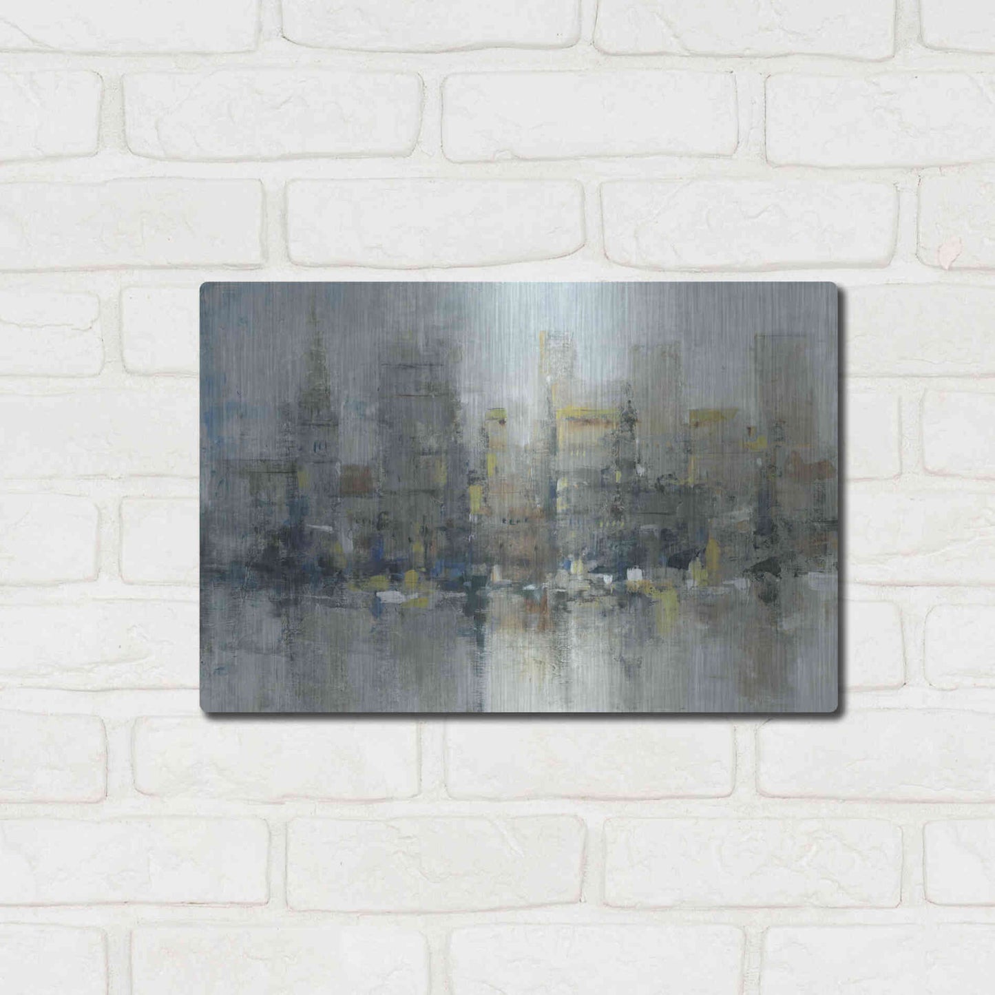Luxe Metal Art 'City Proper I' by Tim O'Toole, Metal Wall Art,16x12