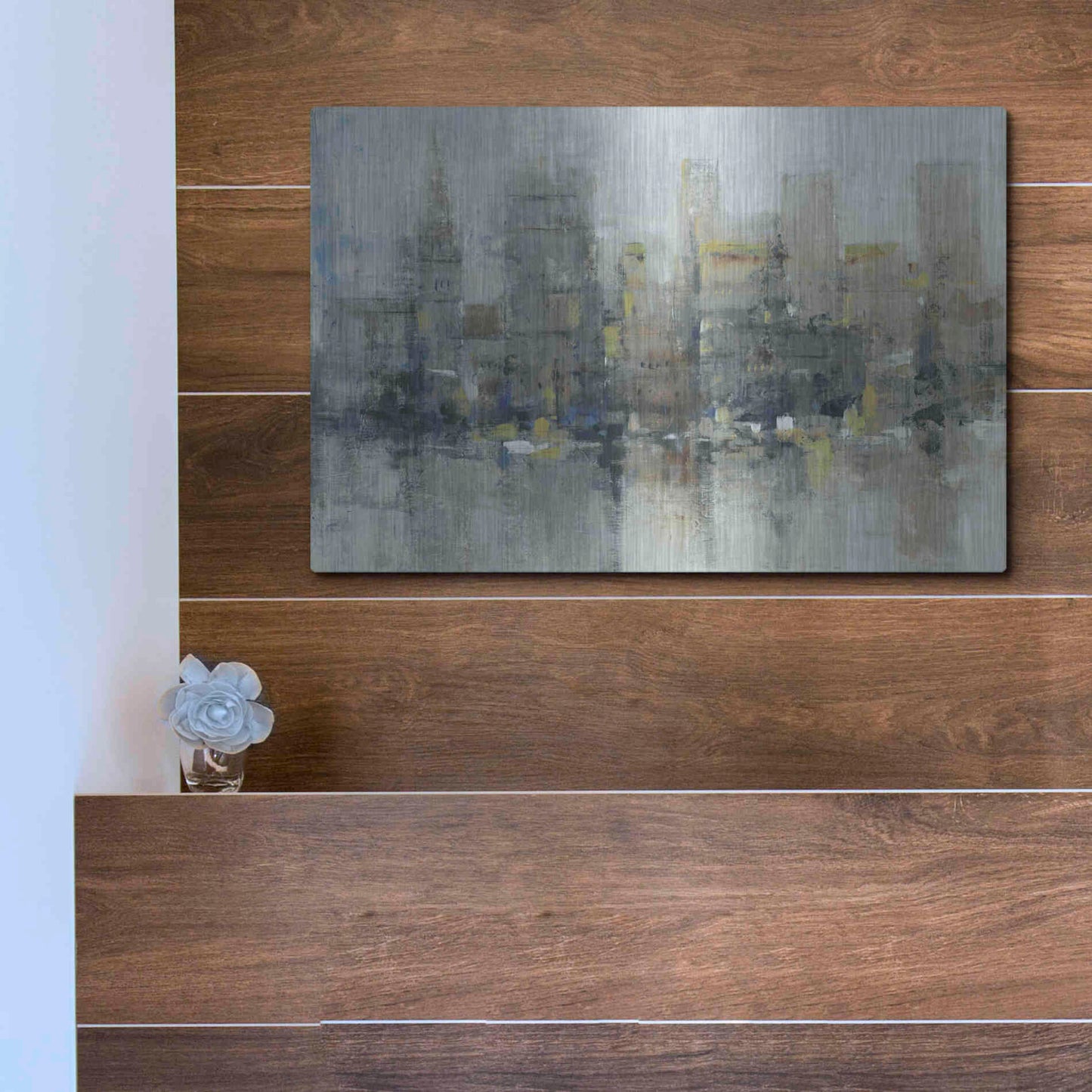 Luxe Metal Art 'City Proper I' by Tim O'Toole, Metal Wall Art,16x12