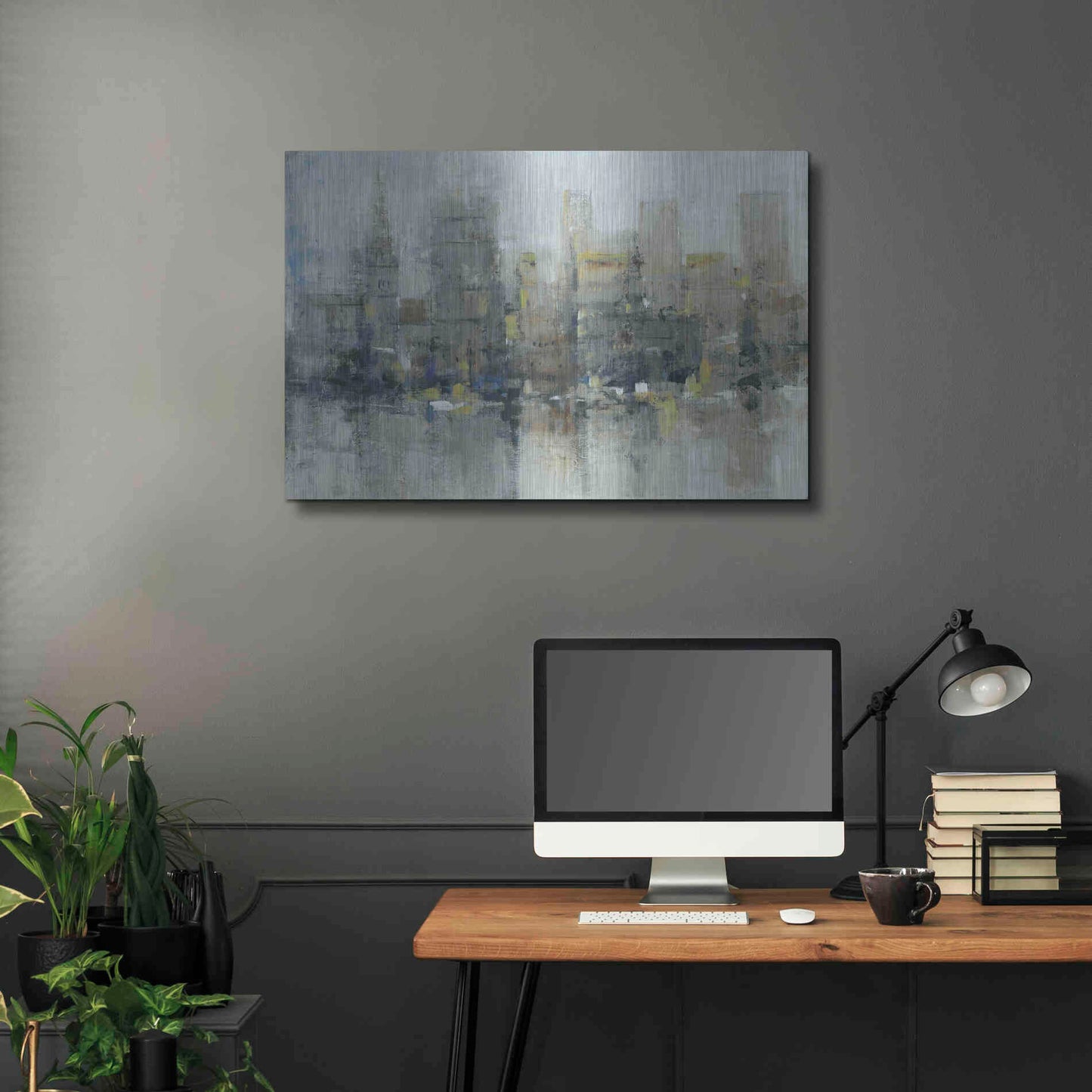 Luxe Metal Art 'City Proper I' by Tim O'Toole, Metal Wall Art,36x24