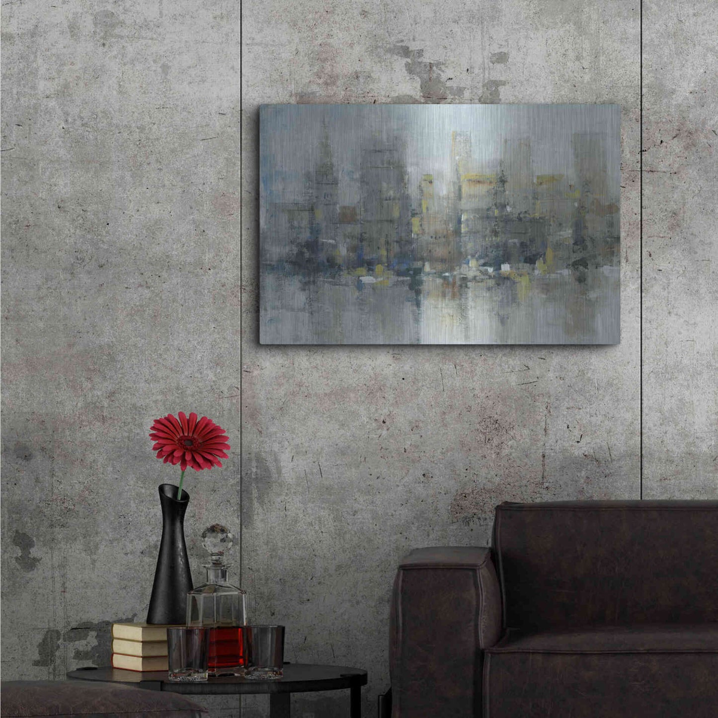Luxe Metal Art 'City Proper I' by Tim O'Toole, Metal Wall Art,36x24