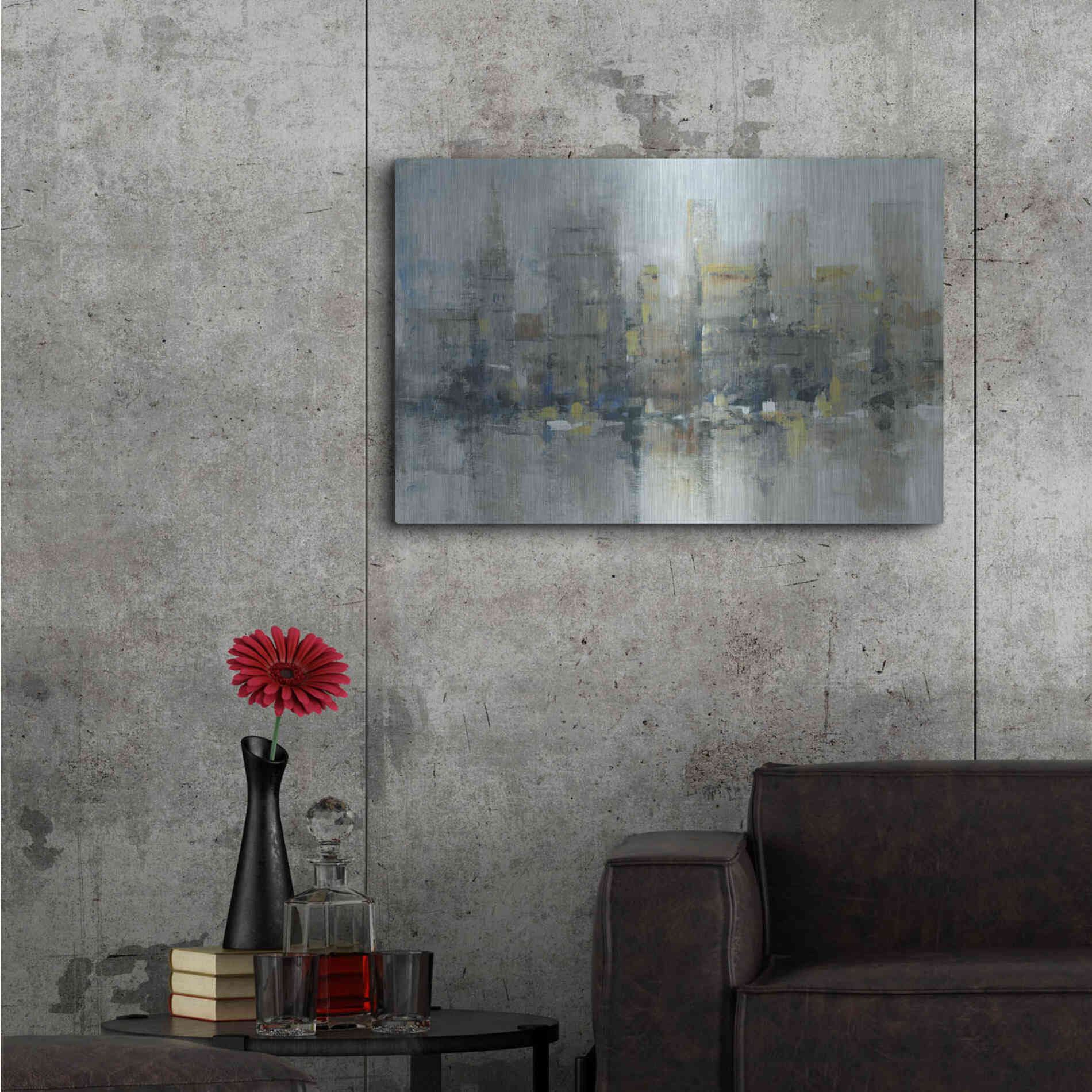 Luxe Metal Art 'City Proper I' by Tim O'Toole, Metal Wall Art,36x24
