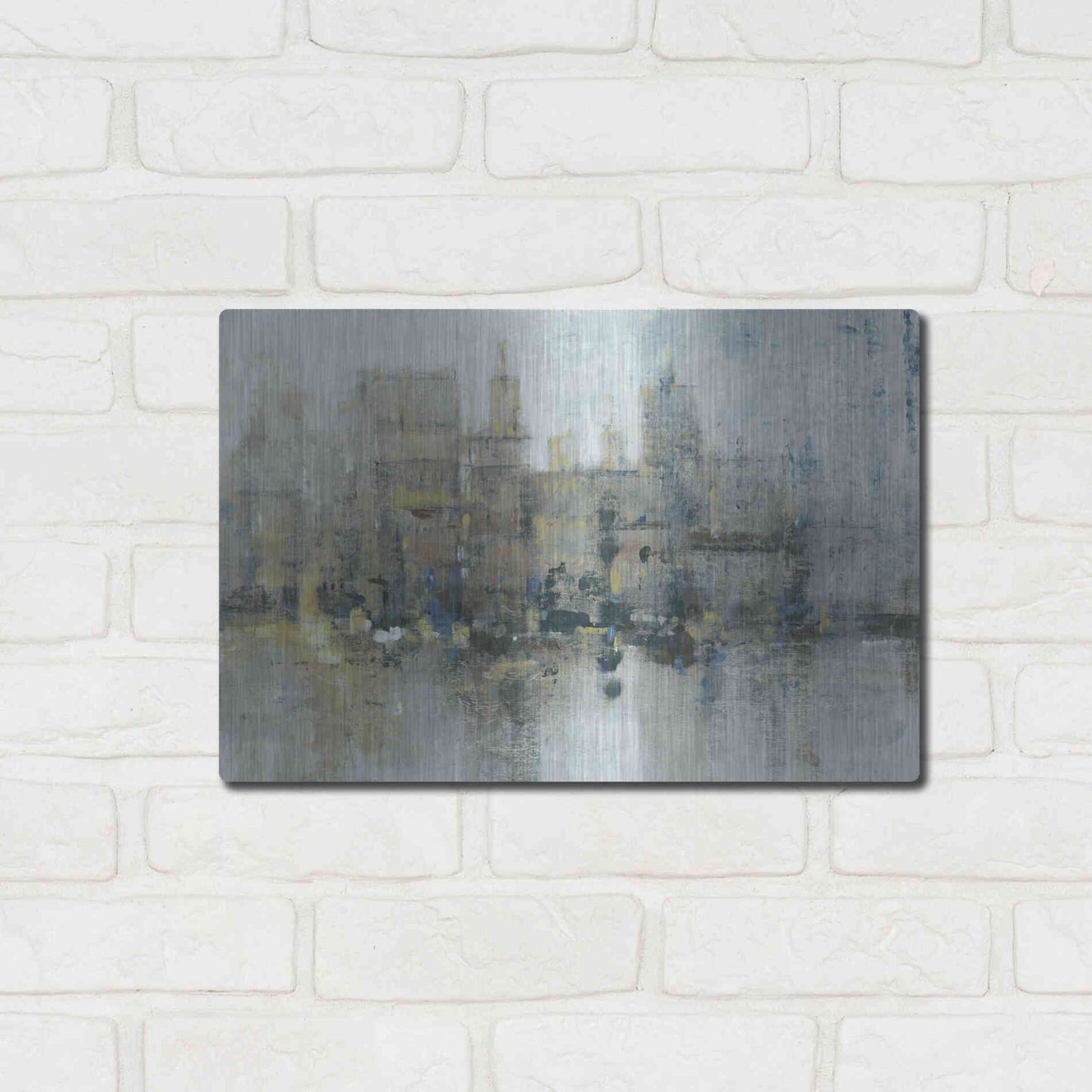 Luxe Metal Art 'City Proper II' by Tim O'Toole, Metal Wall Art,16x12