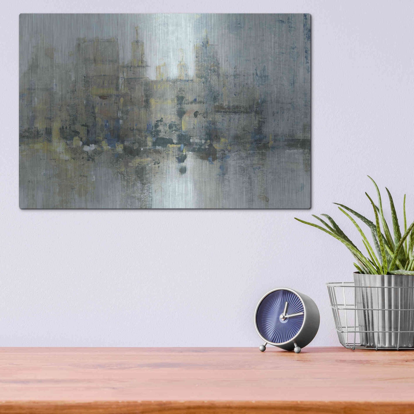 Luxe Metal Art 'City Proper II' by Tim O'Toole, Metal Wall Art,16x12