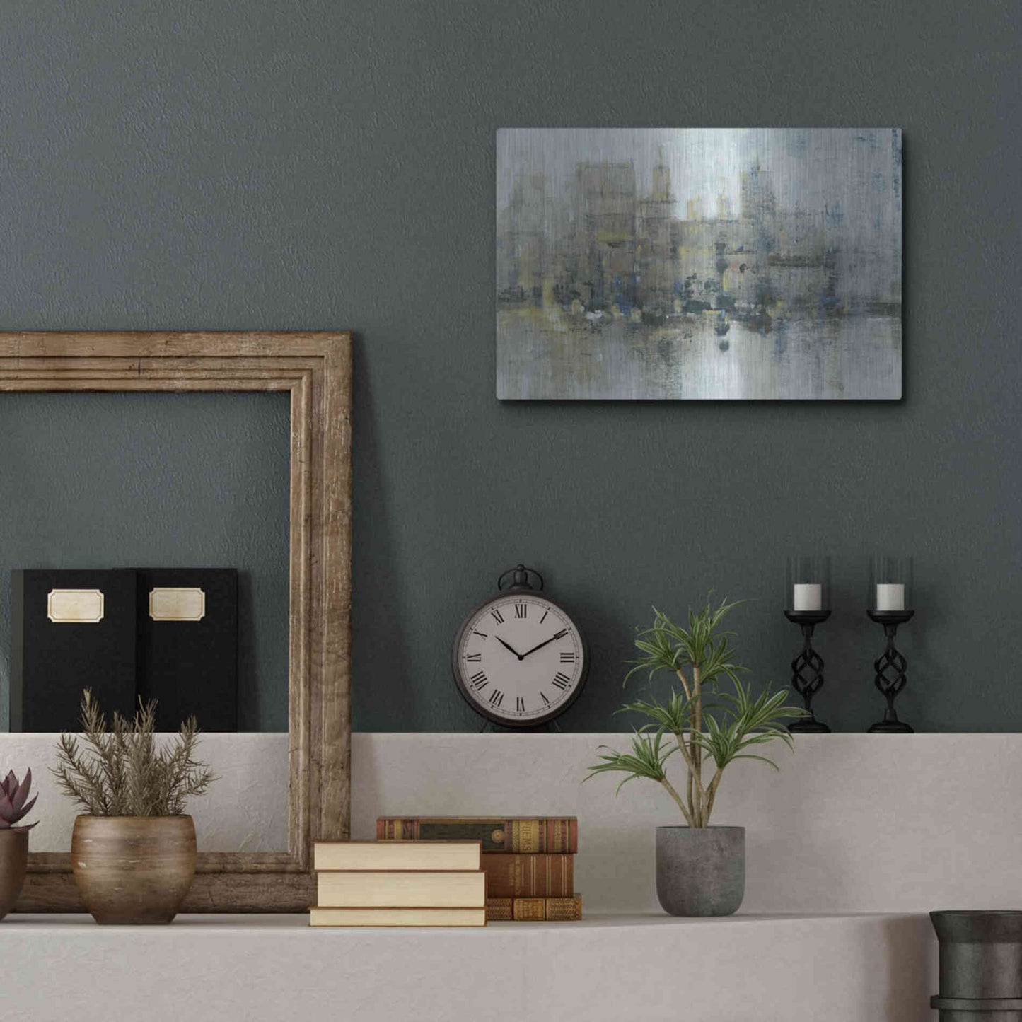 Luxe Metal Art 'City Proper II' by Tim O'Toole, Metal Wall Art,16x12