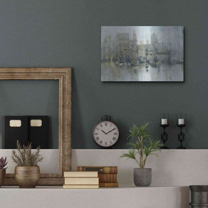 Luxe Metal Art 'City Proper II' by Tim O'Toole, Metal Wall Art,16x12