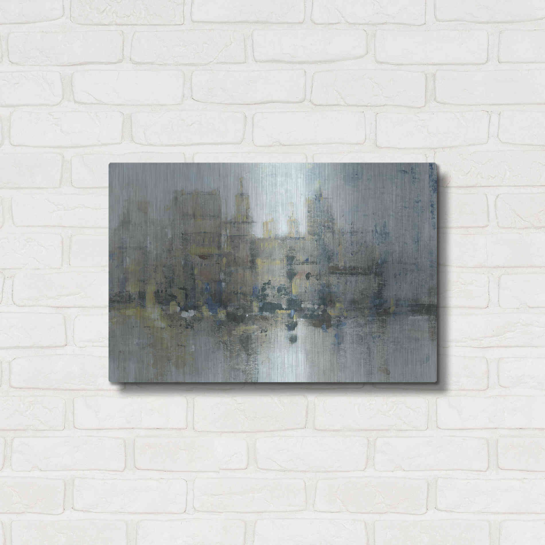 Luxe Metal Art 'City Proper II' by Tim O'Toole, Metal Wall Art,24x16