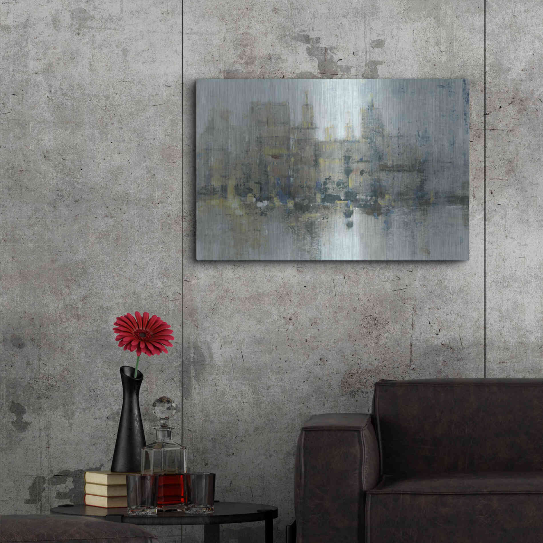 Luxe Metal Art 'City Proper II' by Tim O'Toole, Metal Wall Art,36x24