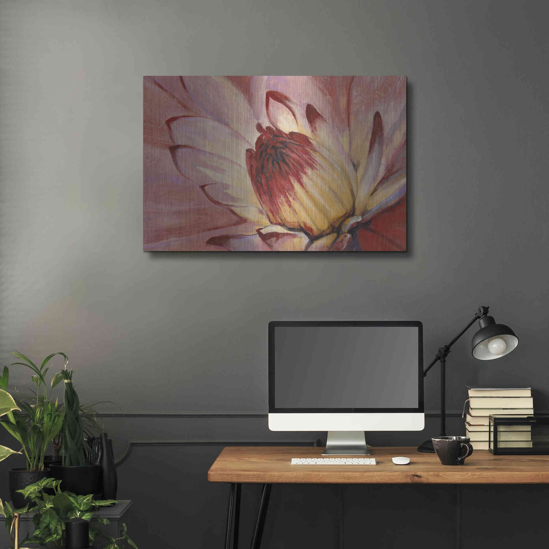 Luxe Metal Art 'Micro Floral I' by Tim O'Toole, Metal Wall Art,36x24