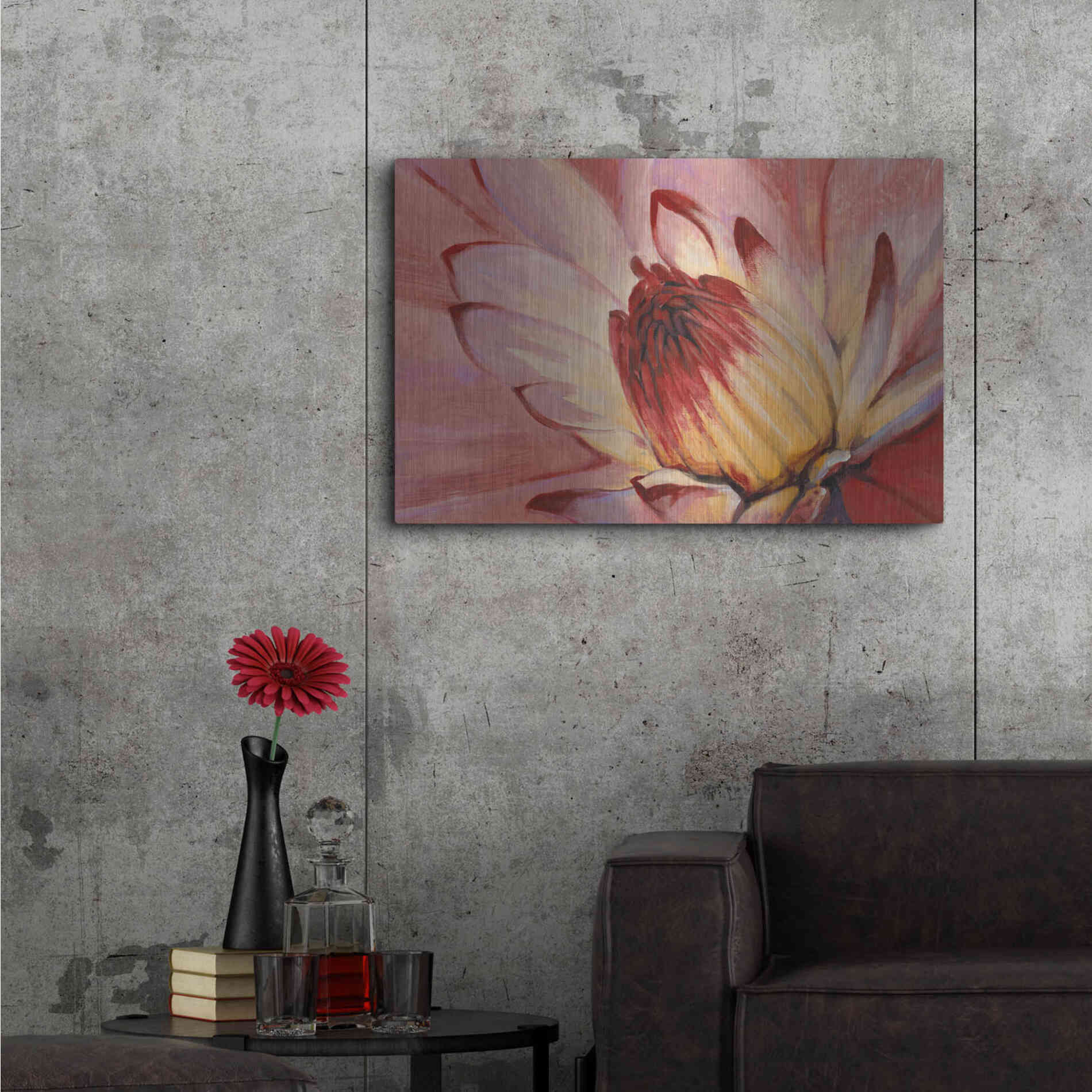 Luxe Metal Art 'Micro Floral I' by Tim O'Toole, Metal Wall Art,36x24