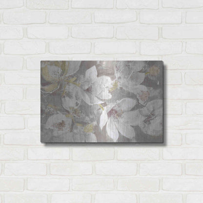 Luxe Metal Art 'Magnolias in Bloom Greige' by Albena Hristova, Metal Wall Art,24x16