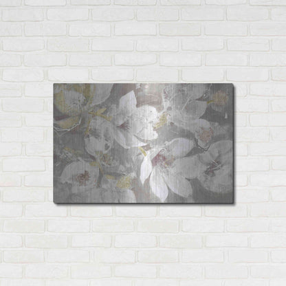 Luxe Metal Art 'Magnolias in Bloom Greige' by Albena Hristova, Metal Wall Art,36x24