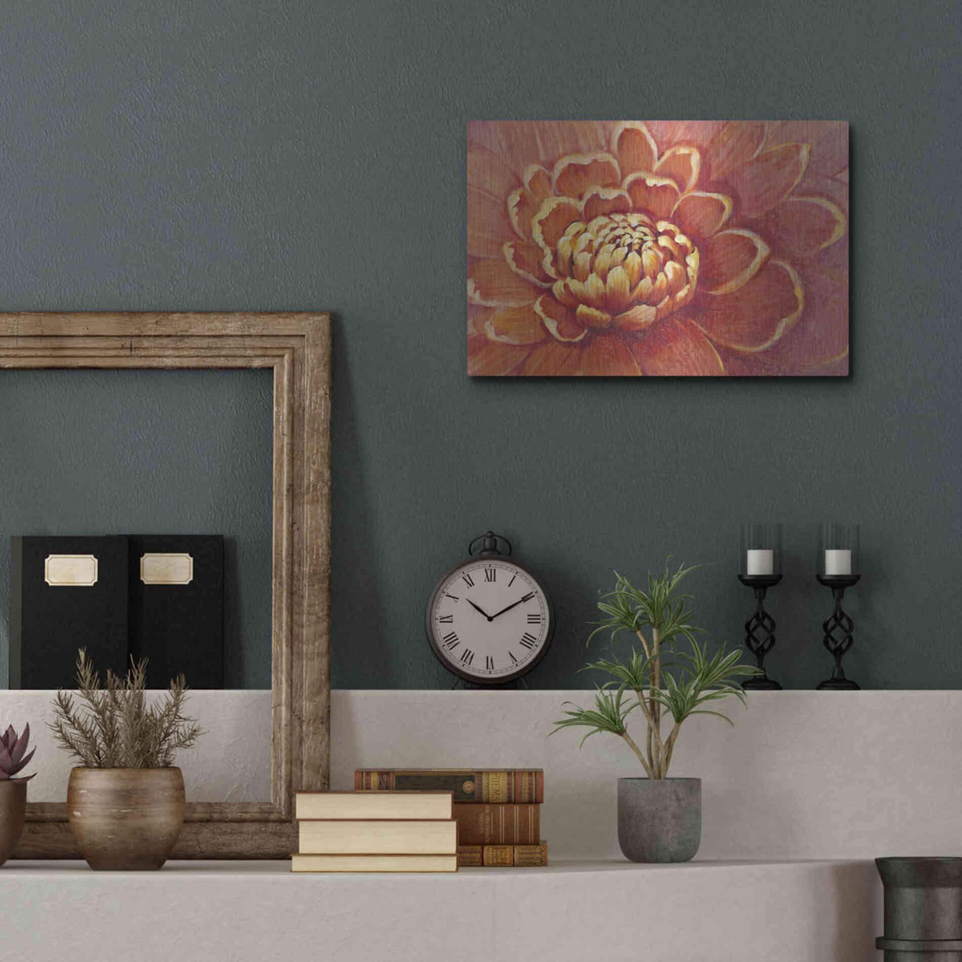 Luxe Metal Art 'Micro Floral II' by Tim O'Toole, Metal Wall Art,16x12