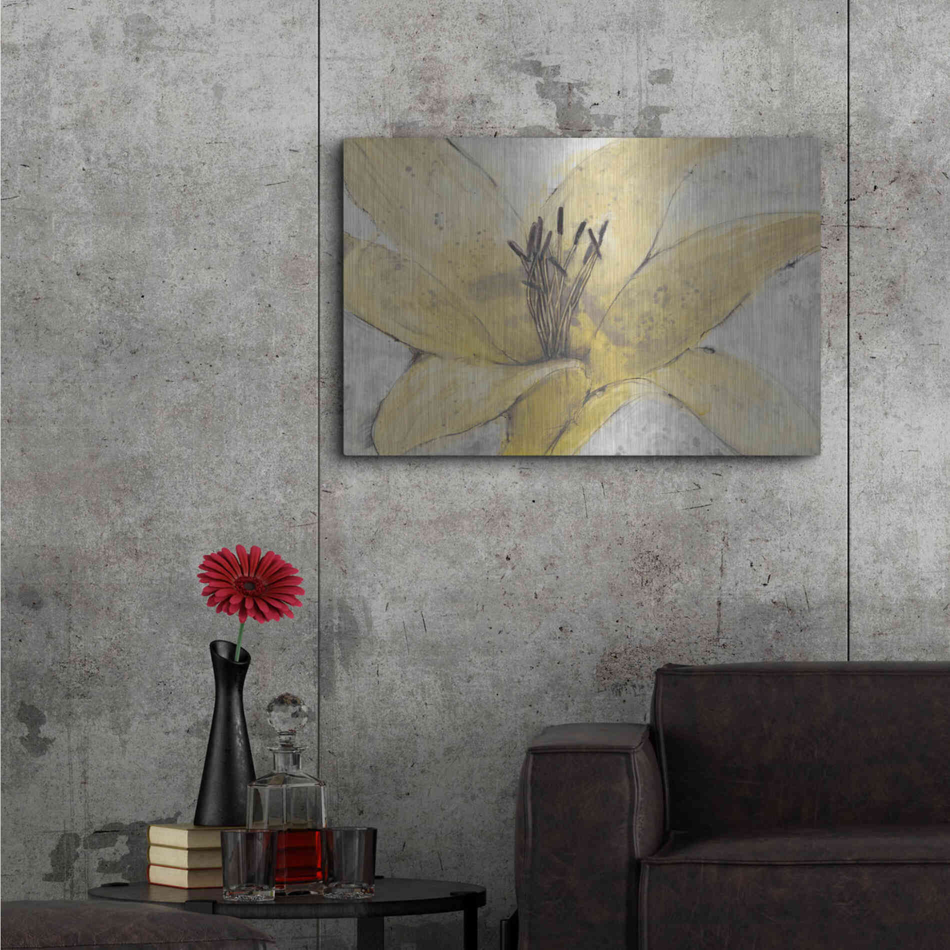 Luxe Metal Art 'Transparency Flower I' by Tim O'Toole, Metal Wall Art,36x24