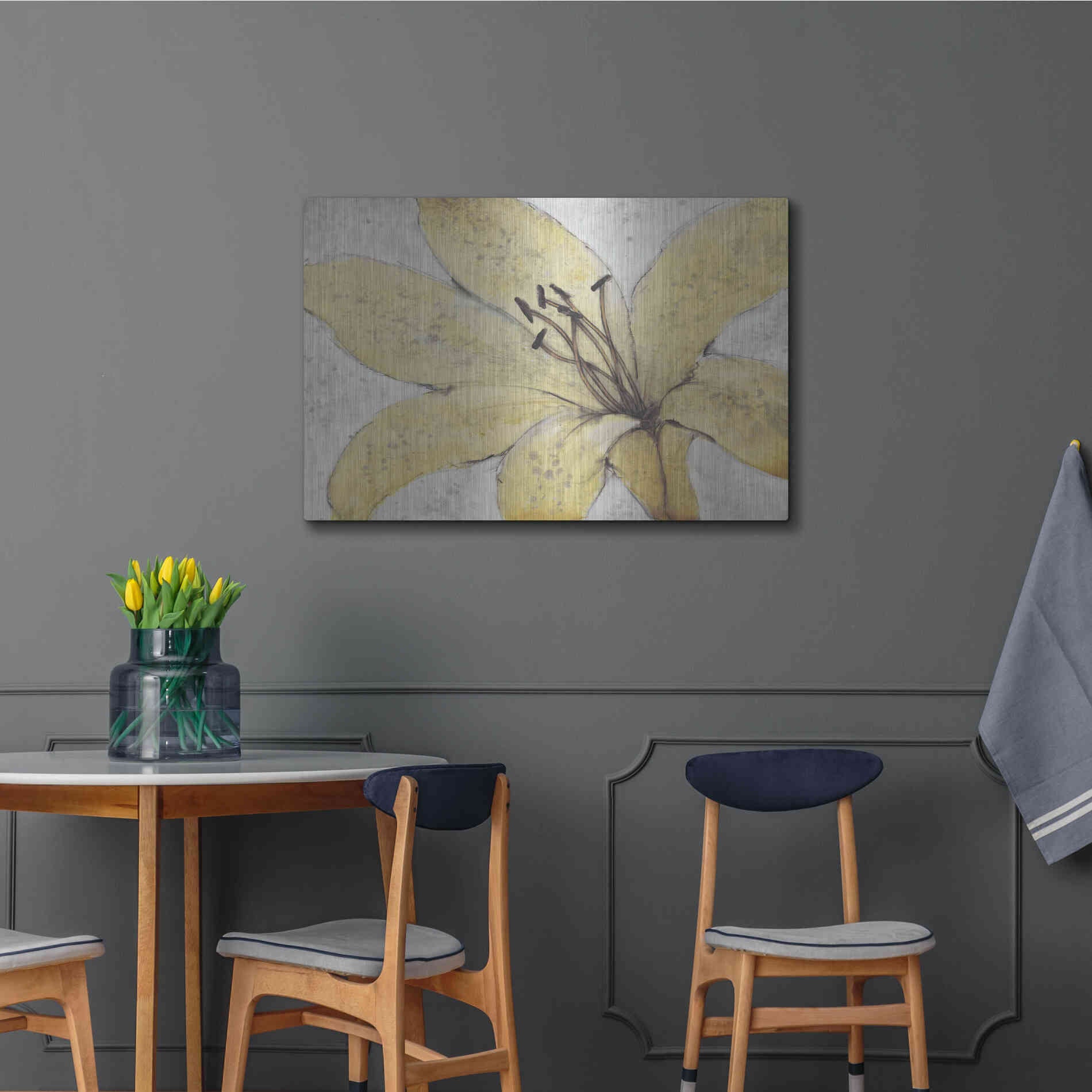 Luxe Metal Art 'Transparency Flower II' by Tim O'Toole, Metal Wall Art,36x24