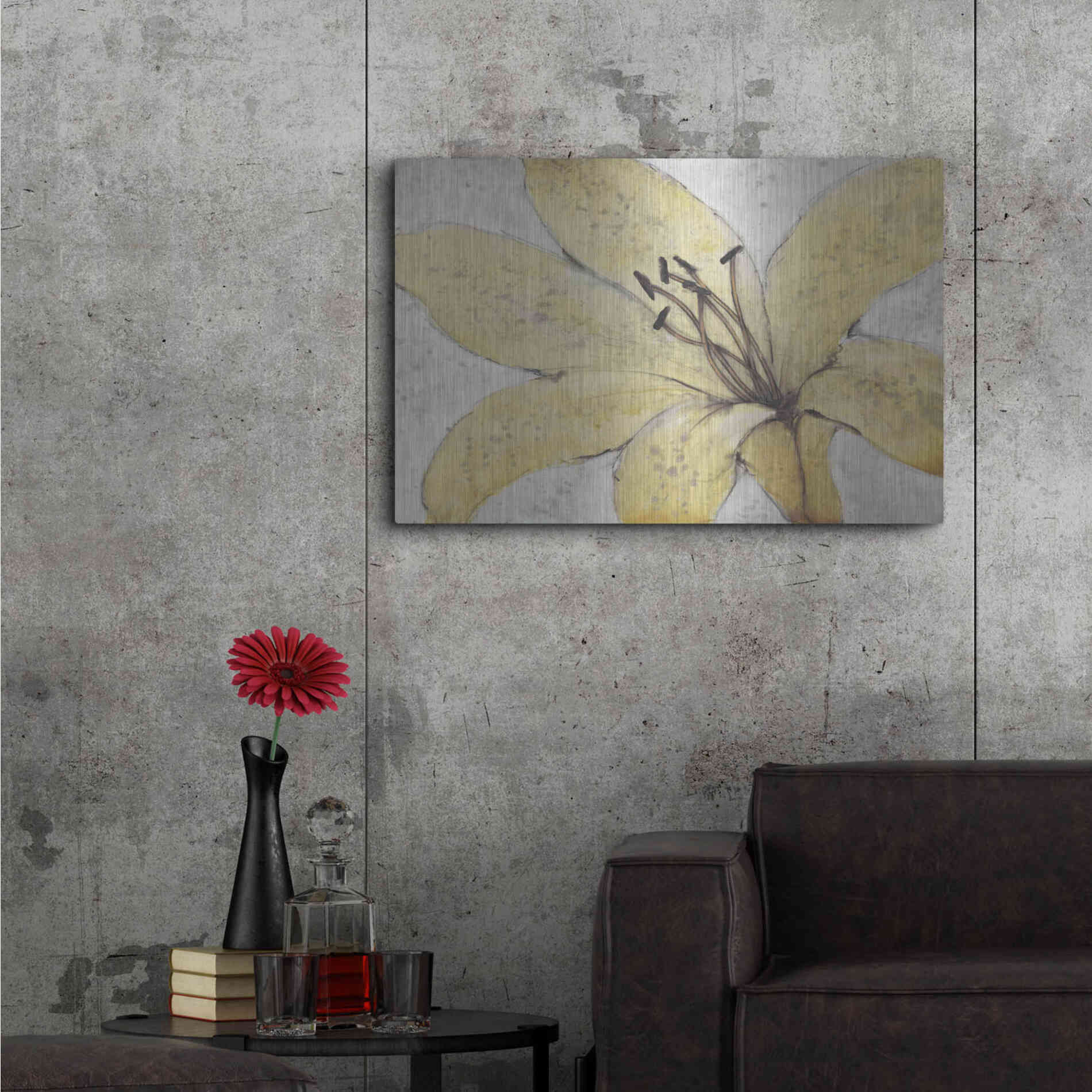 Luxe Metal Art 'Transparency Flower II' by Tim O'Toole, Metal Wall Art,36x24