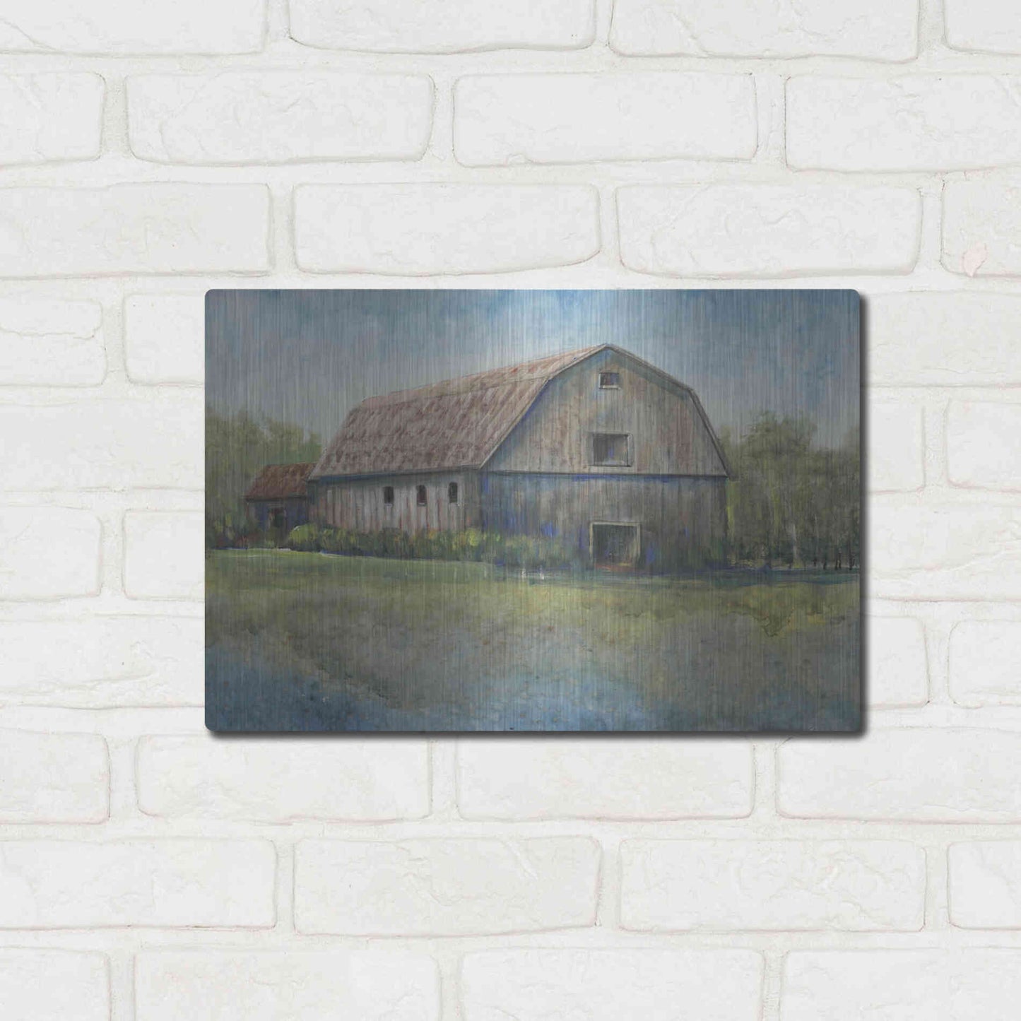 Luxe Metal Art 'Country Life I' by Tim O'Toole, Metal Wall Art,16x12