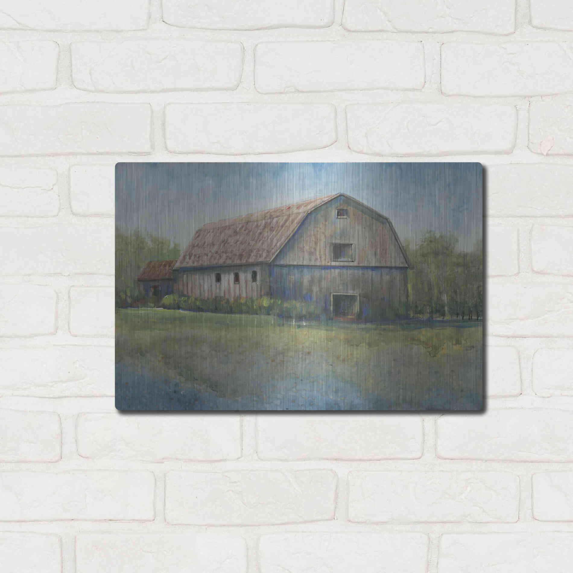 Luxe Metal Art 'Country Life I' by Tim O'Toole, Metal Wall Art,16x12