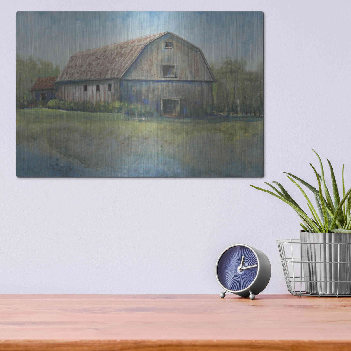Luxe Metal Art 'Country Life I' by Tim O'Toole, Metal Wall Art,16x12