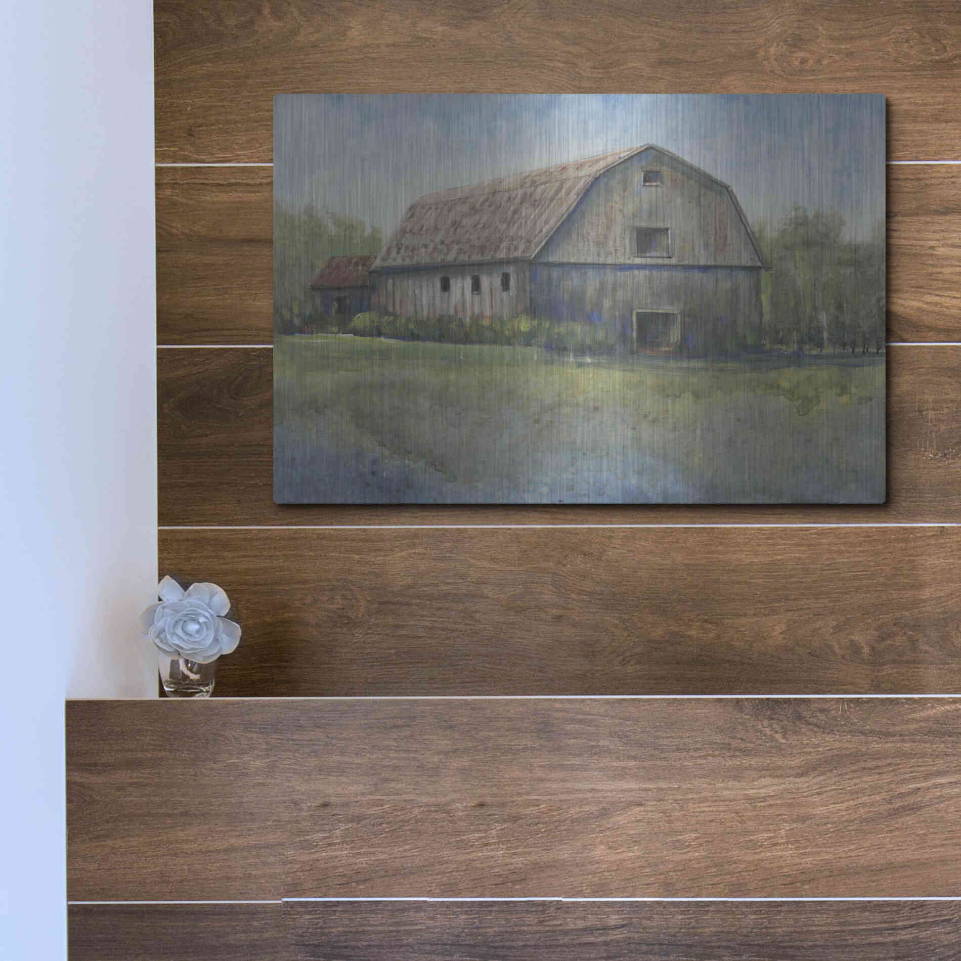 Luxe Metal Art 'Country Life I' by Tim O'Toole, Metal Wall Art,16x12