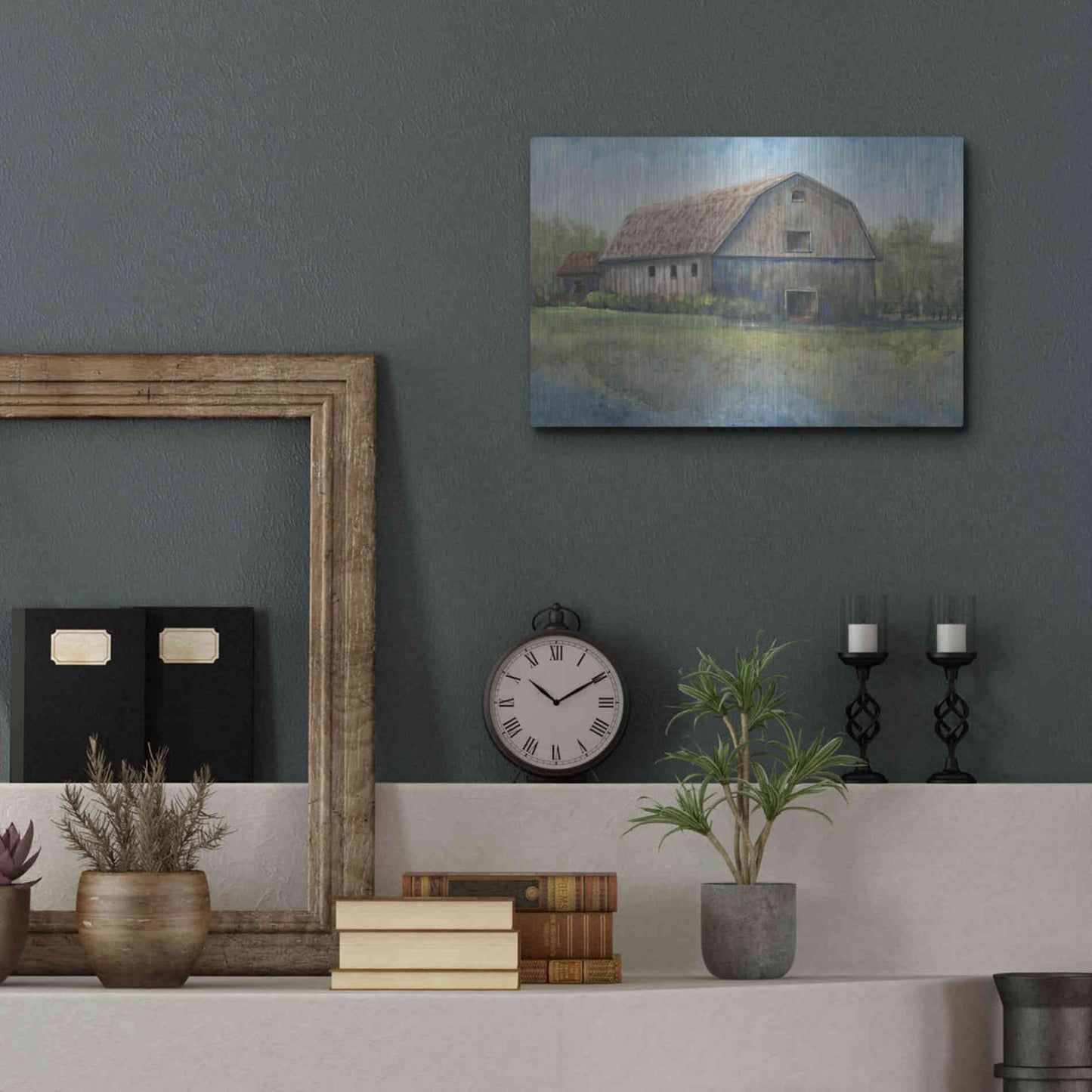 Luxe Metal Art 'Country Life I' by Tim O'Toole, Metal Wall Art,16x12