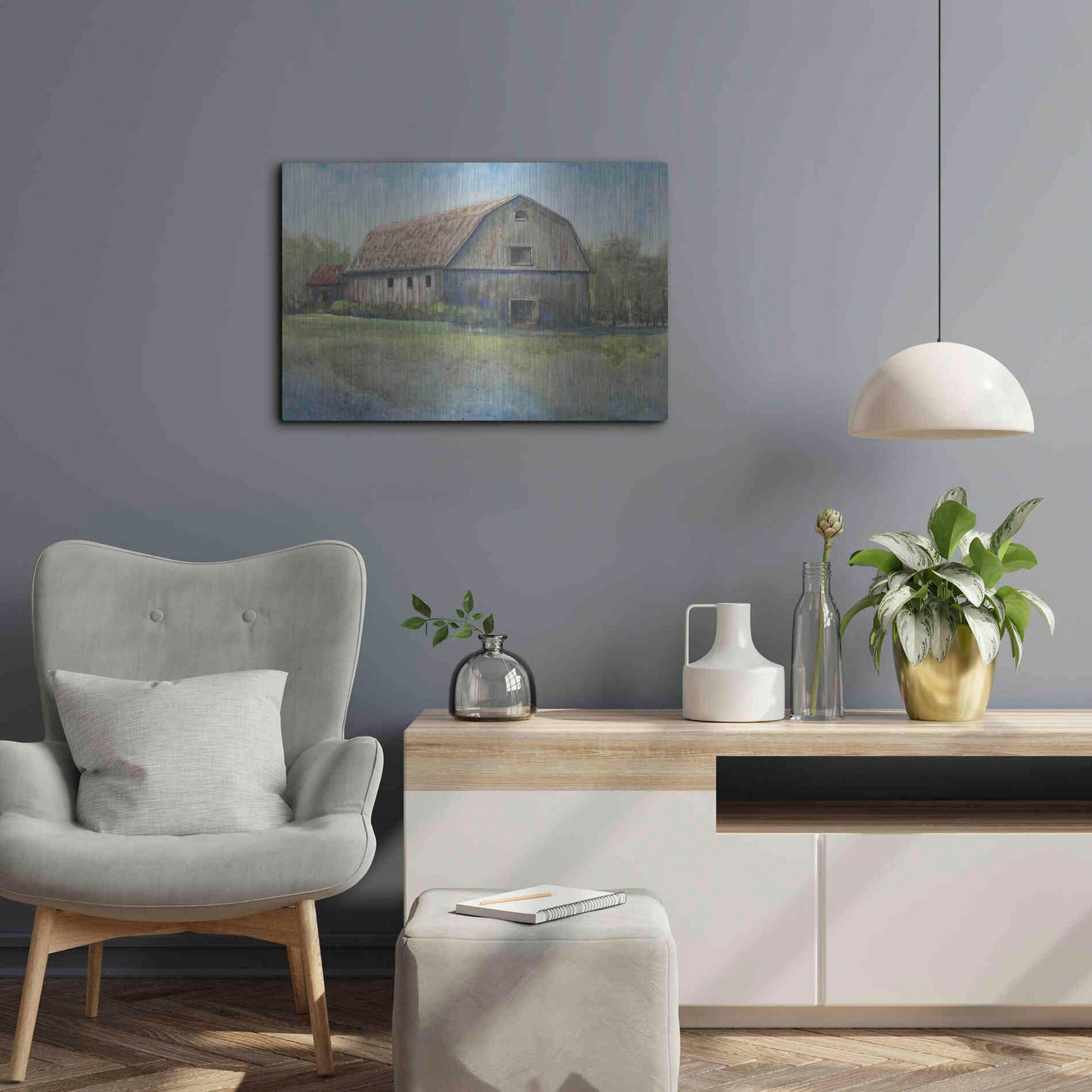 Luxe Metal Art 'Country Life I' by Tim O'Toole, Metal Wall Art,24x16