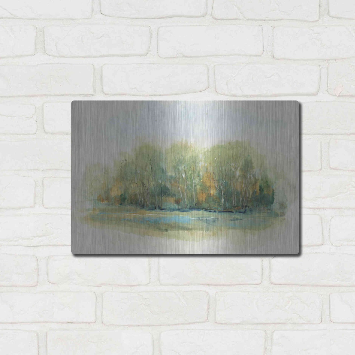 Luxe Metal Art 'Forest Vignette I' by Tim O'Toole, Metal Wall Art,16x12