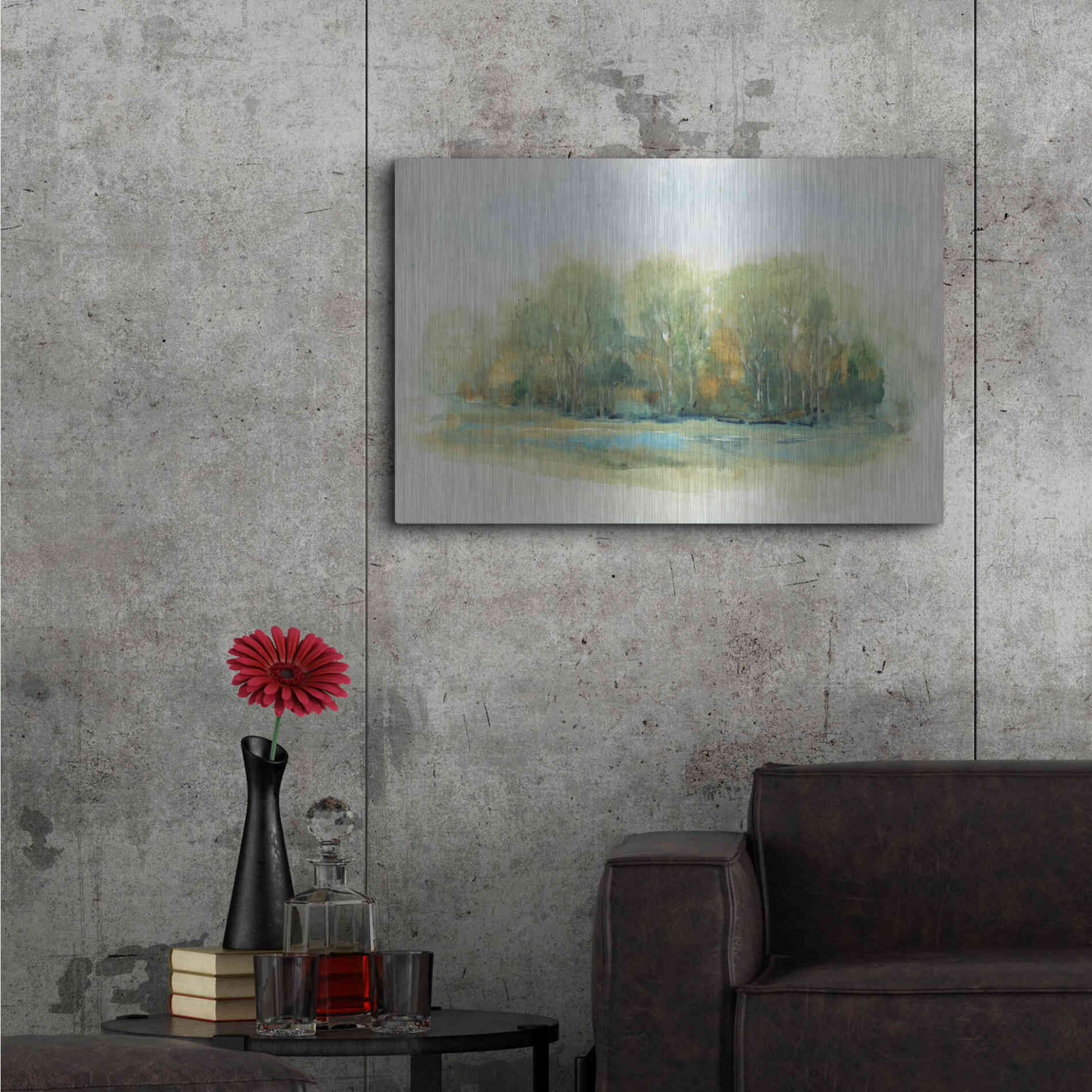 Luxe Metal Art 'Forest Vignette I' by Tim O'Toole, Metal Wall Art,36x24